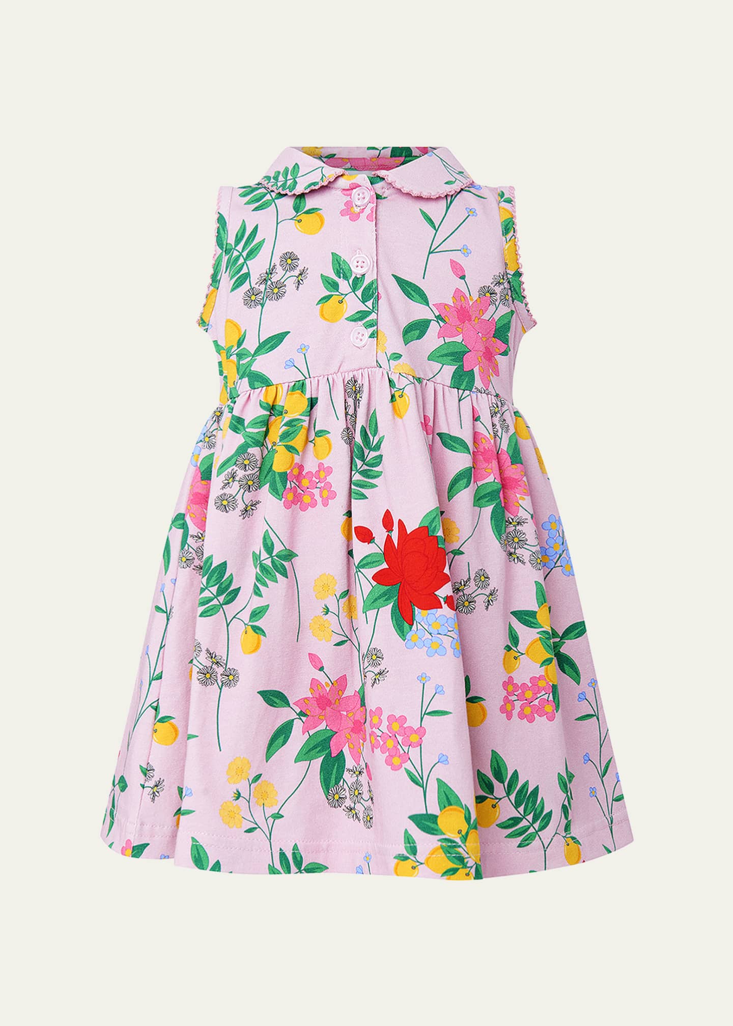 Rachel Riley Girl's Botanical Floral-Print Jersey Dress, Size 6M-24M Image 1 of 2