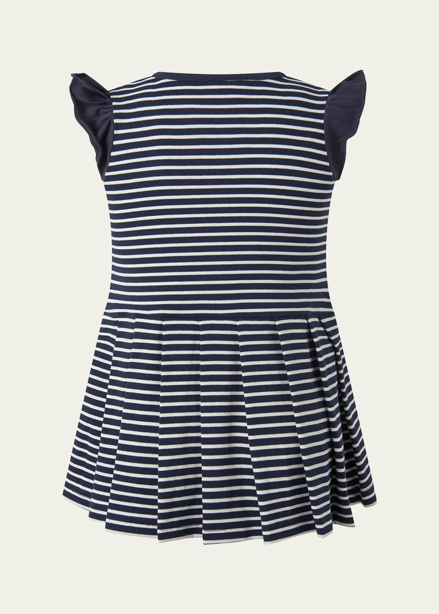 Rachel Riley Girl's Breton Striped Tennis Dress, Size 6M-24M Image 2 of 2