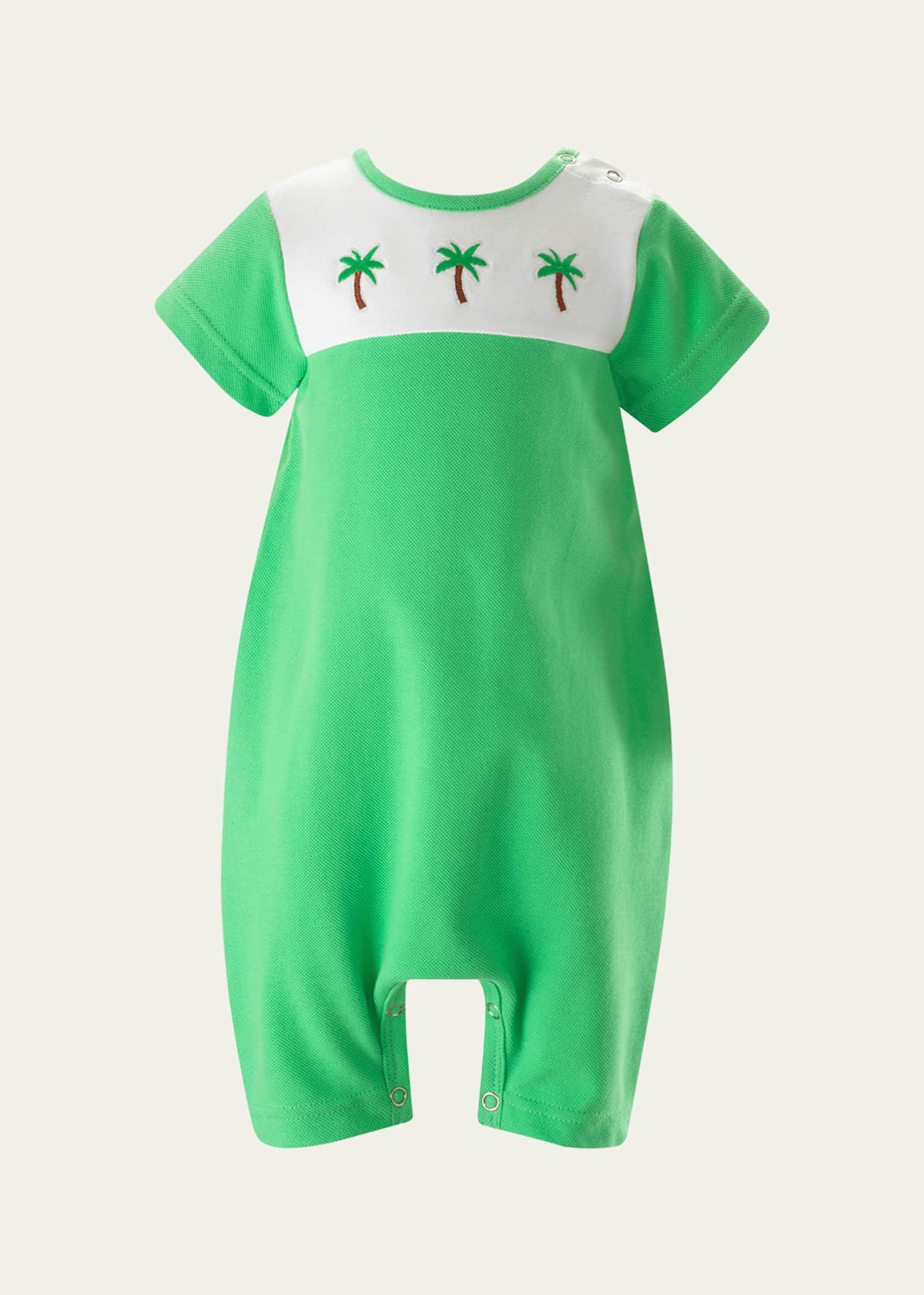 Rachel Riley Boy's Palm Tree Jersey Playsuit, Size 3M-24M