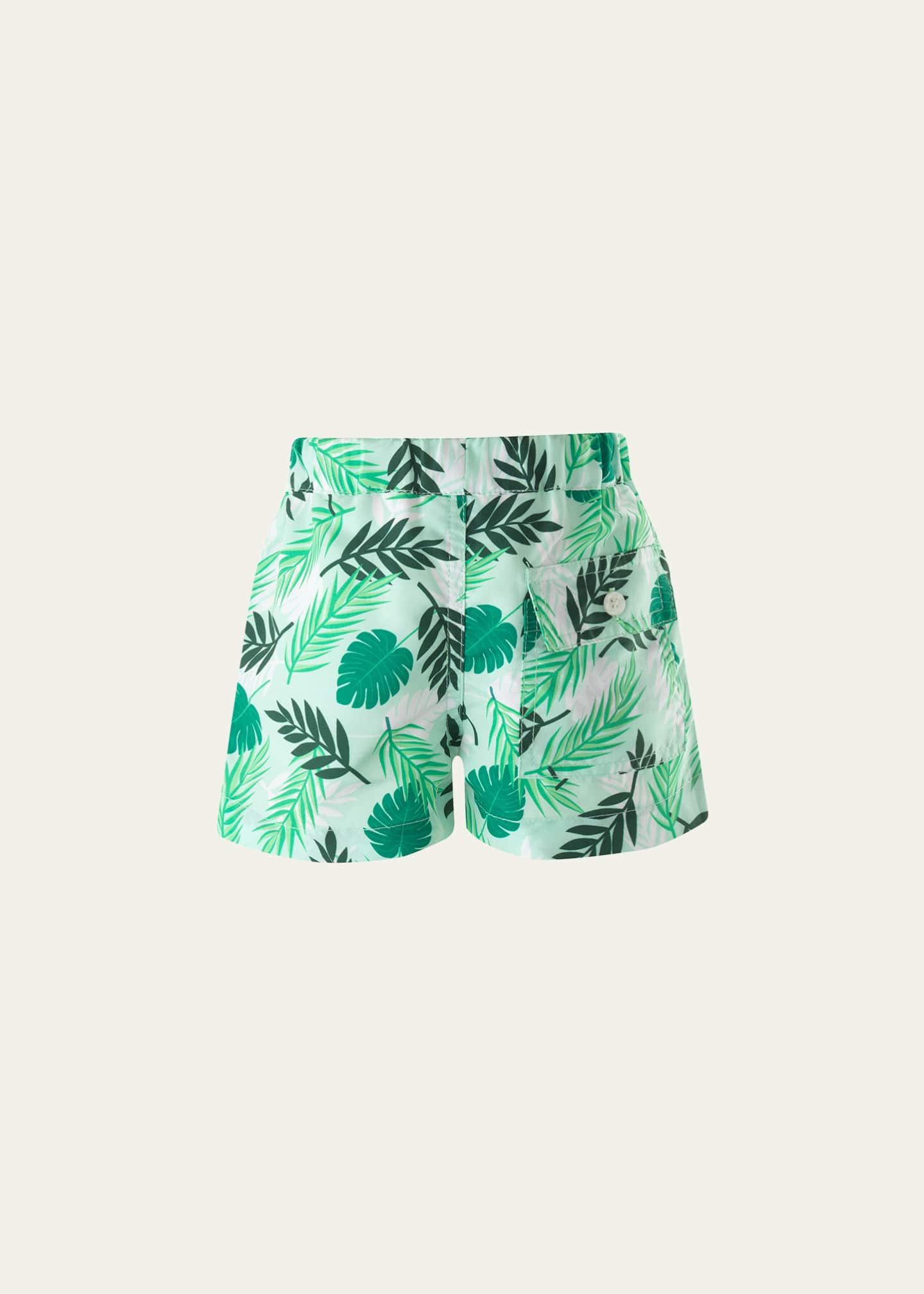 Rachel Riley Boy's Palm Tree Swim Trunks, Size 6M-24M Image 2 of 2