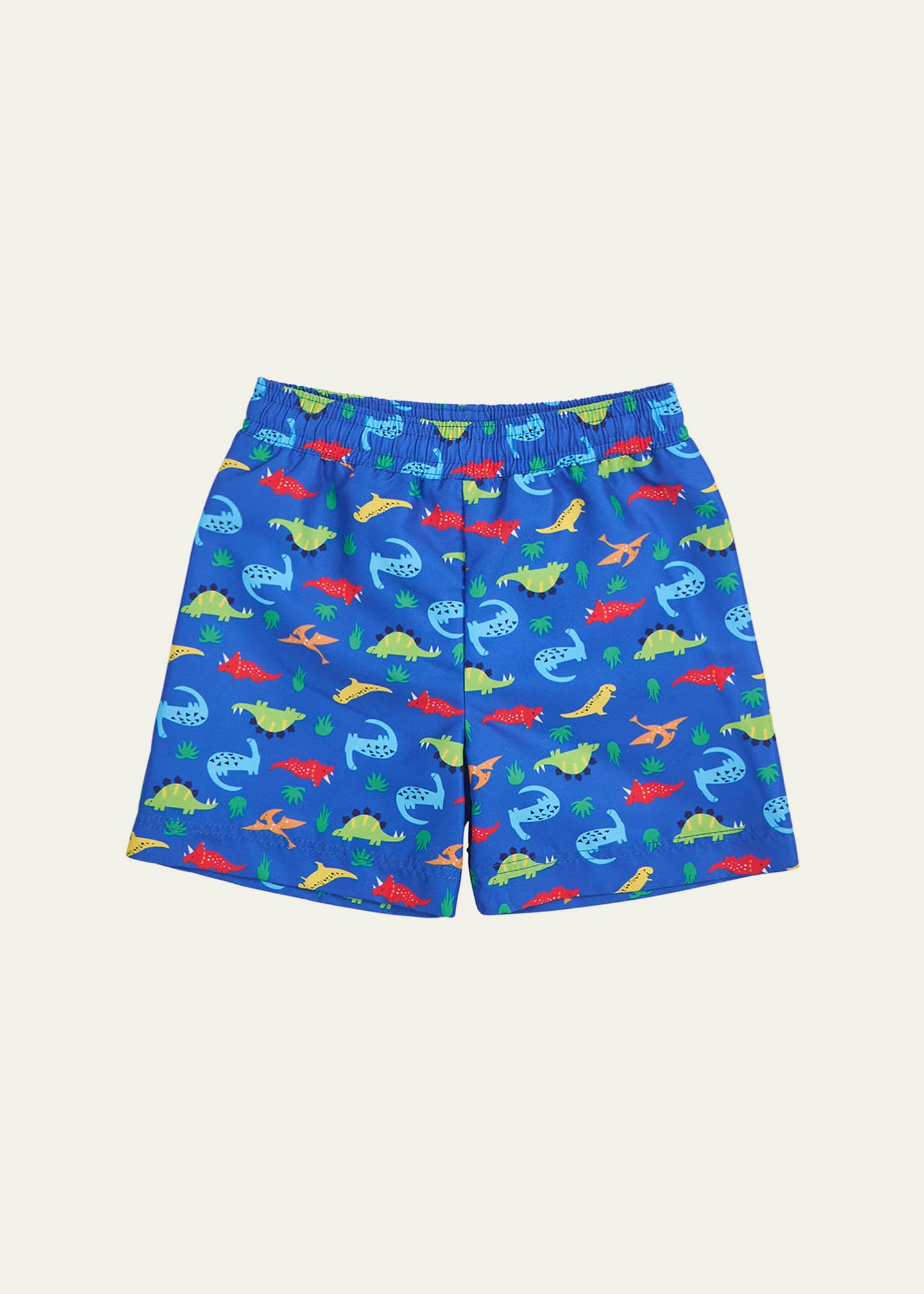 Florence Eiseman Boy's Dino-Print Swim Shorts, Size 2-4