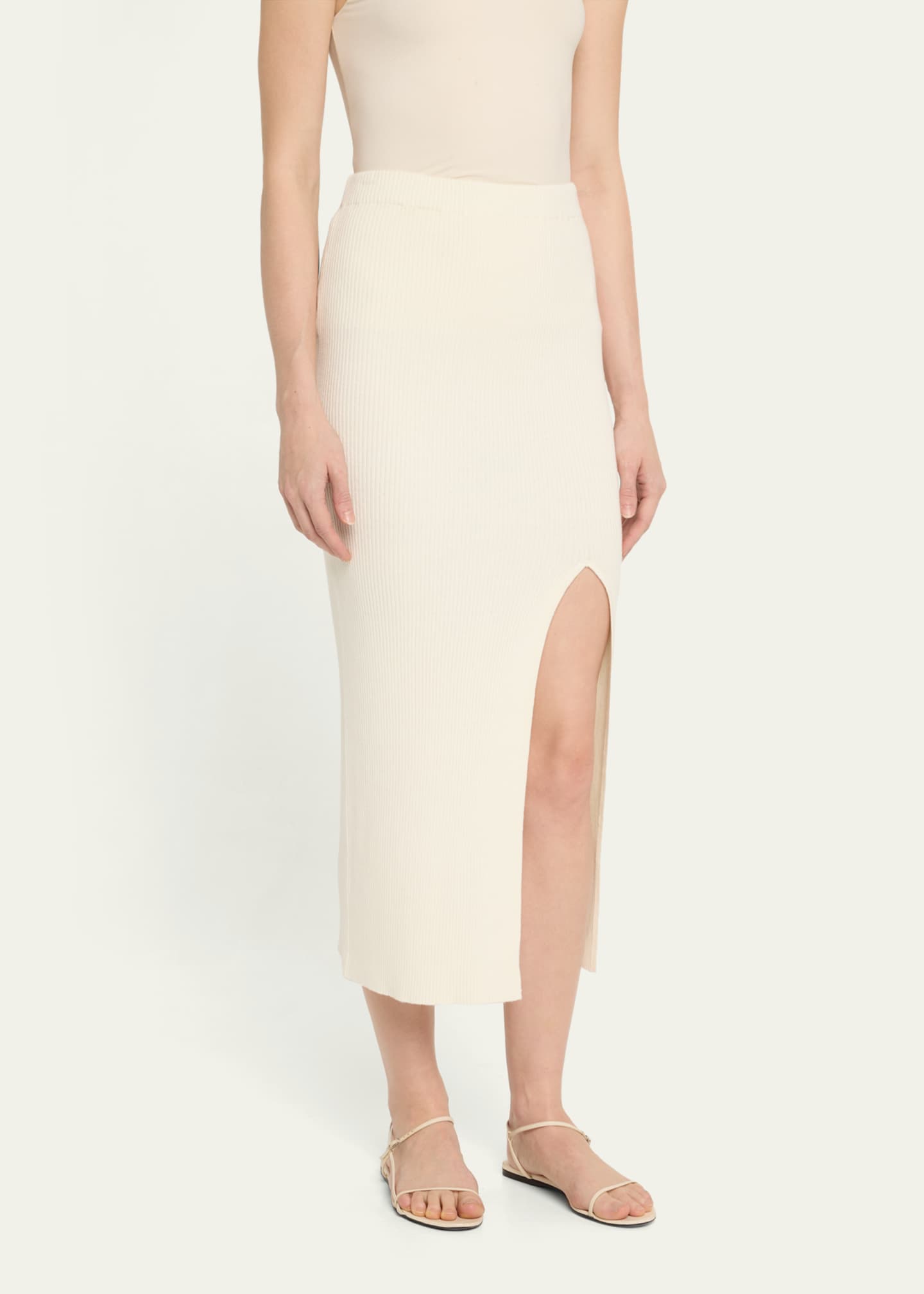 Sora Strapless Cashmere-Blend Midi Dress - Thumbnail 4
