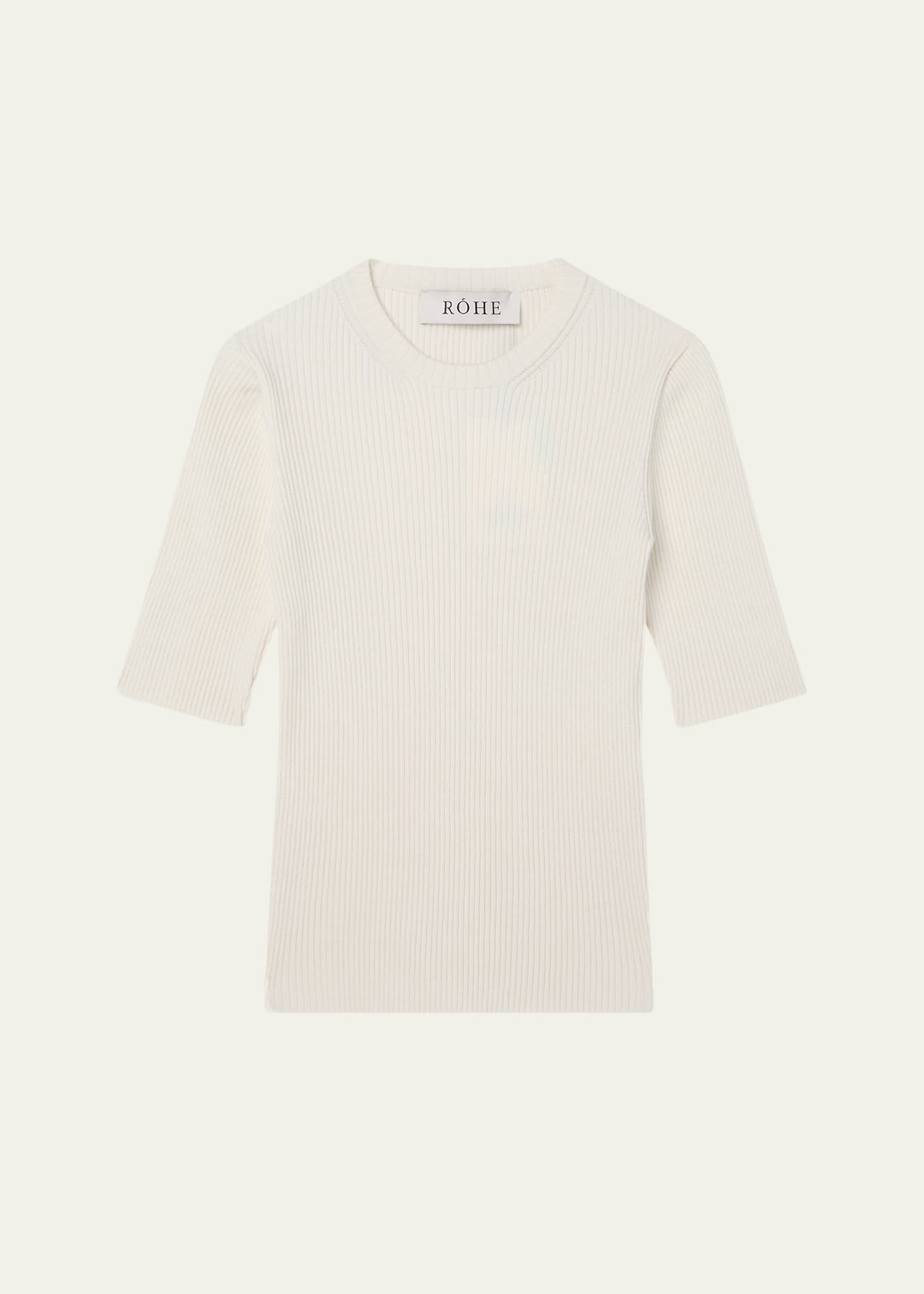 Ribbed Short-Sleeve Top