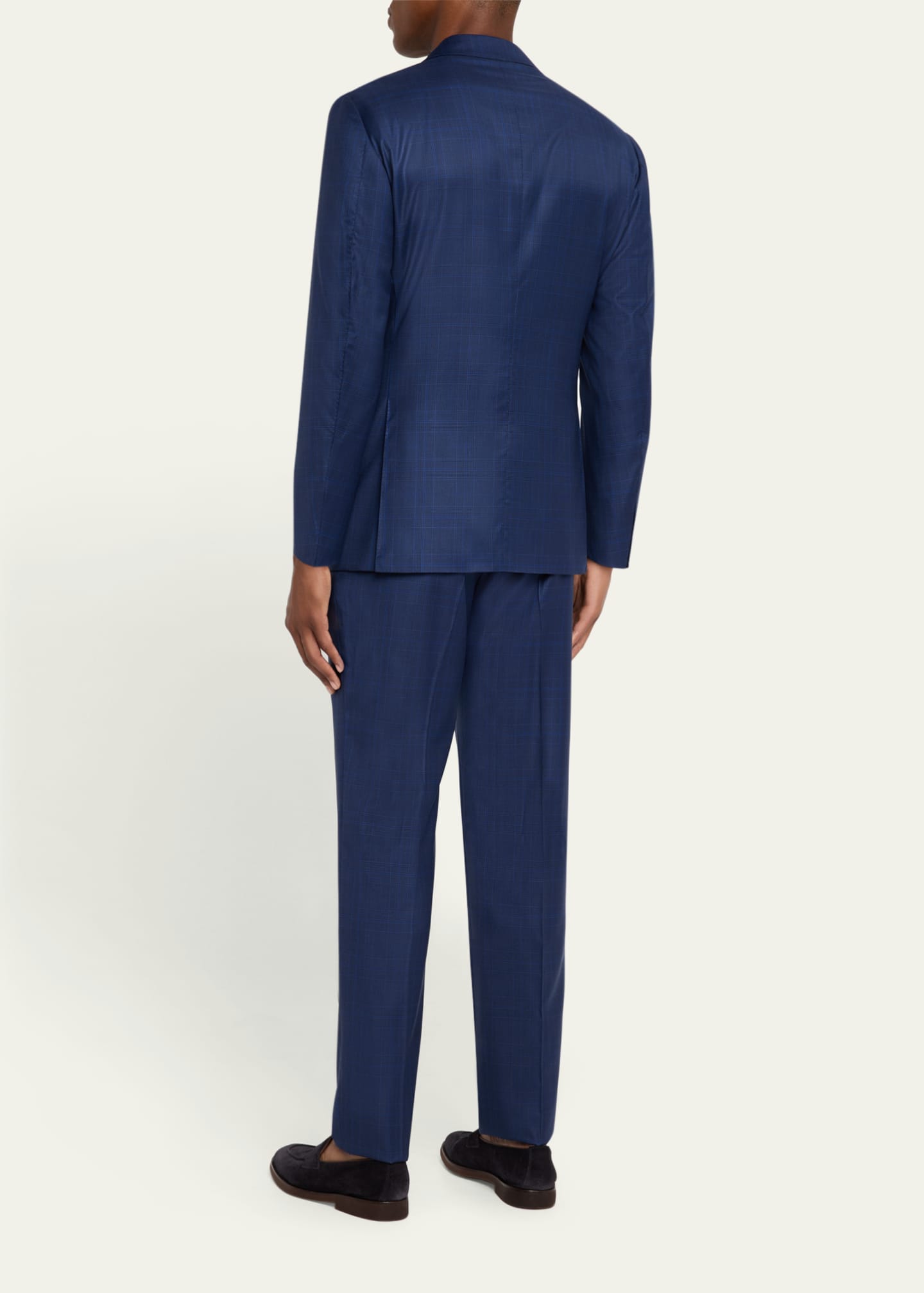 Cesare Attolini Men's Plaid Wool-Silk Suit - Bergdorf Goodman