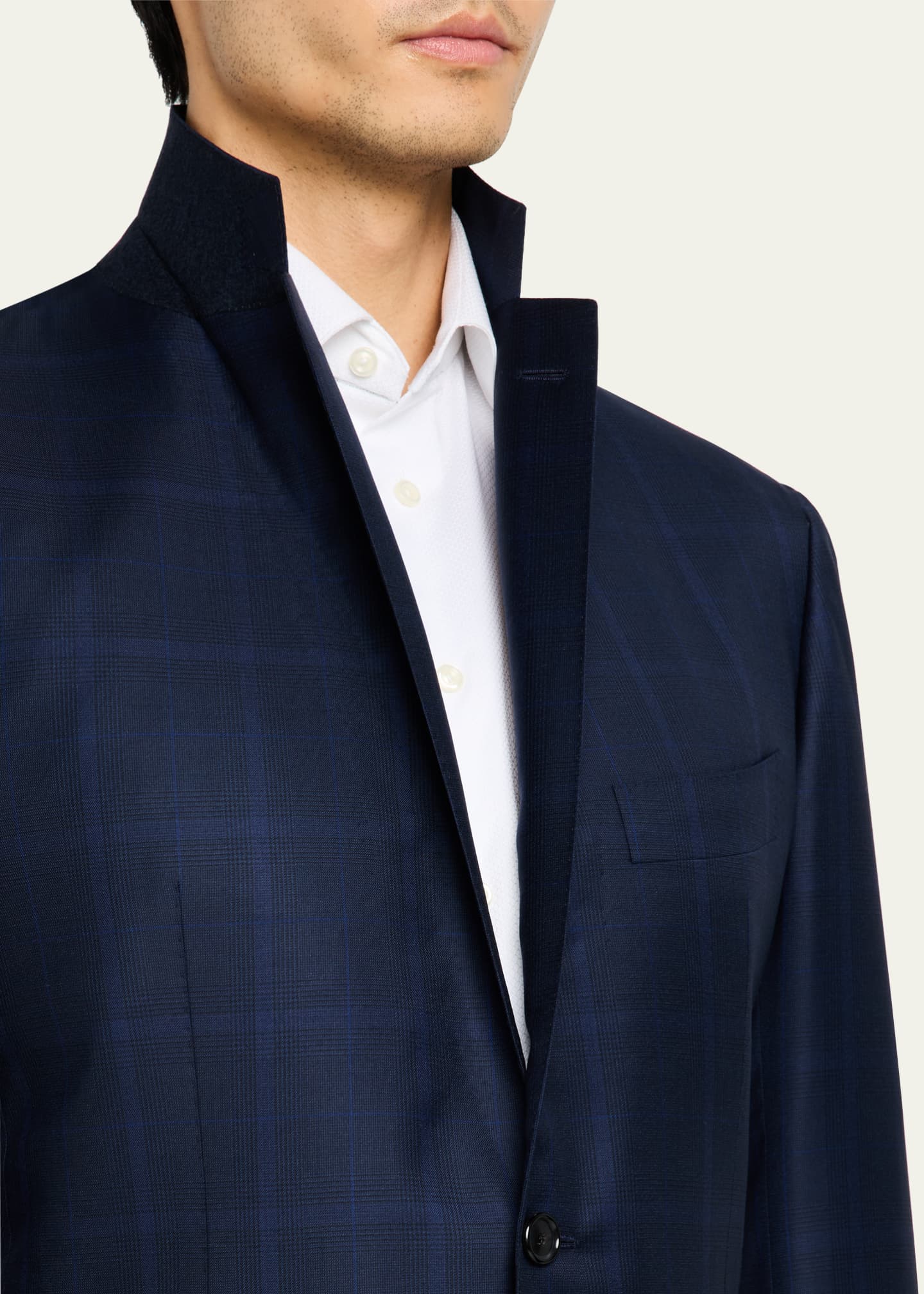 Cesare Attolini Men's Plaid Wool-Silk Suit Image 8 of 8