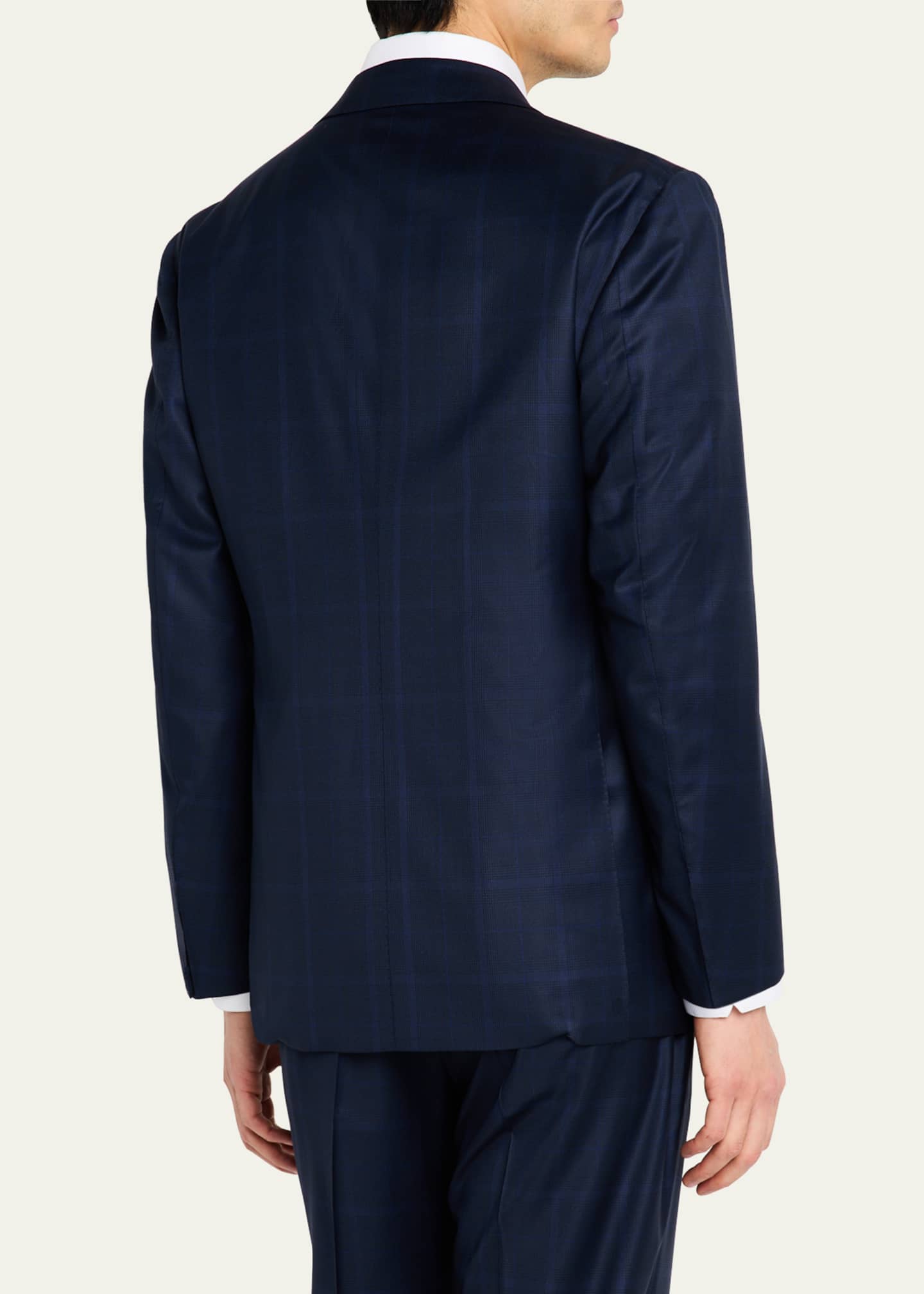 Cesare Attolini Men's Plaid Wool-Silk Suit Image 5 of 8