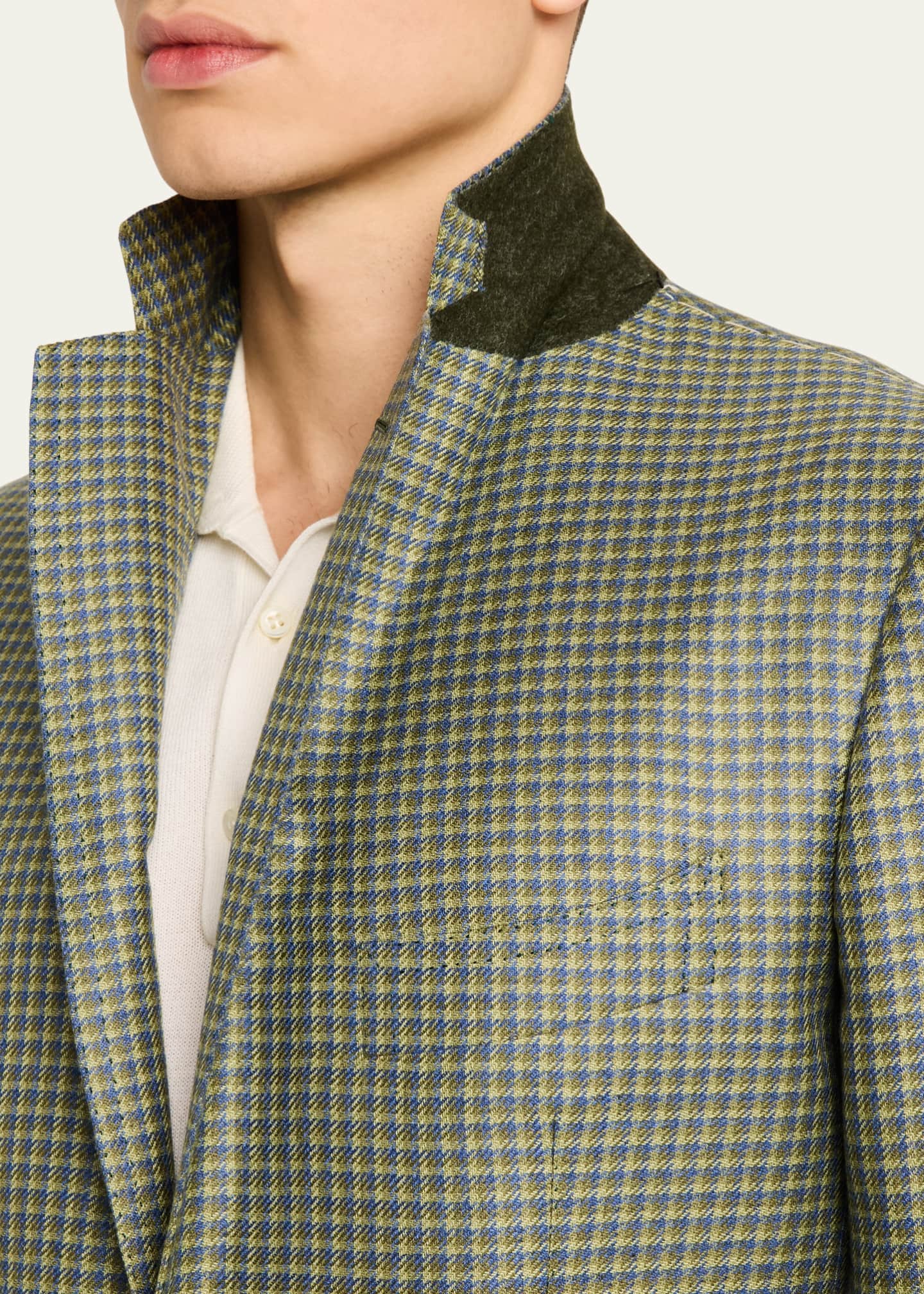 Cesare Attolini Men's Mini-Check Sport Coat Image 7 of 8