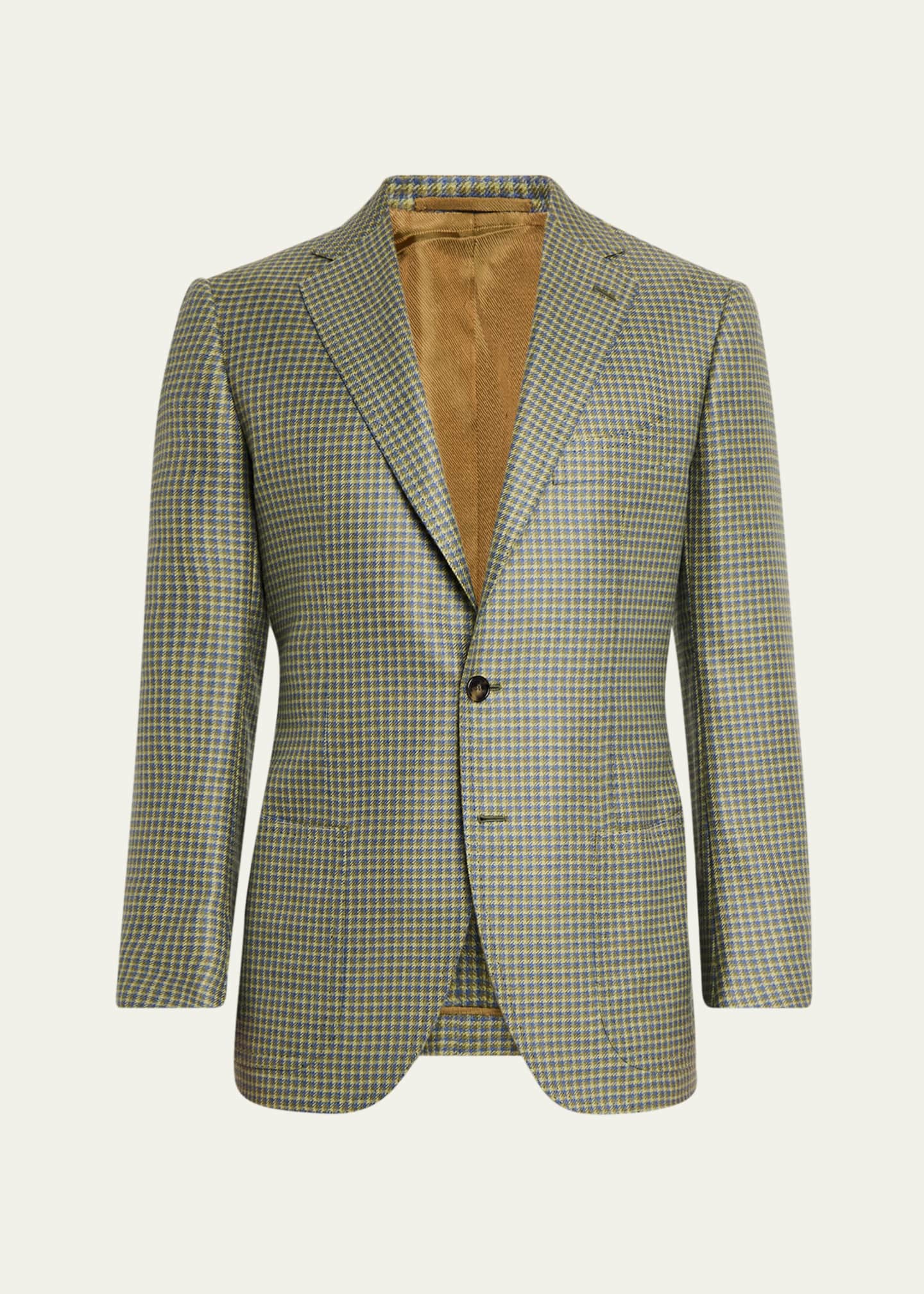 Cesare Attolini Men's Mini-Check Sport Coat Image 1 of 8