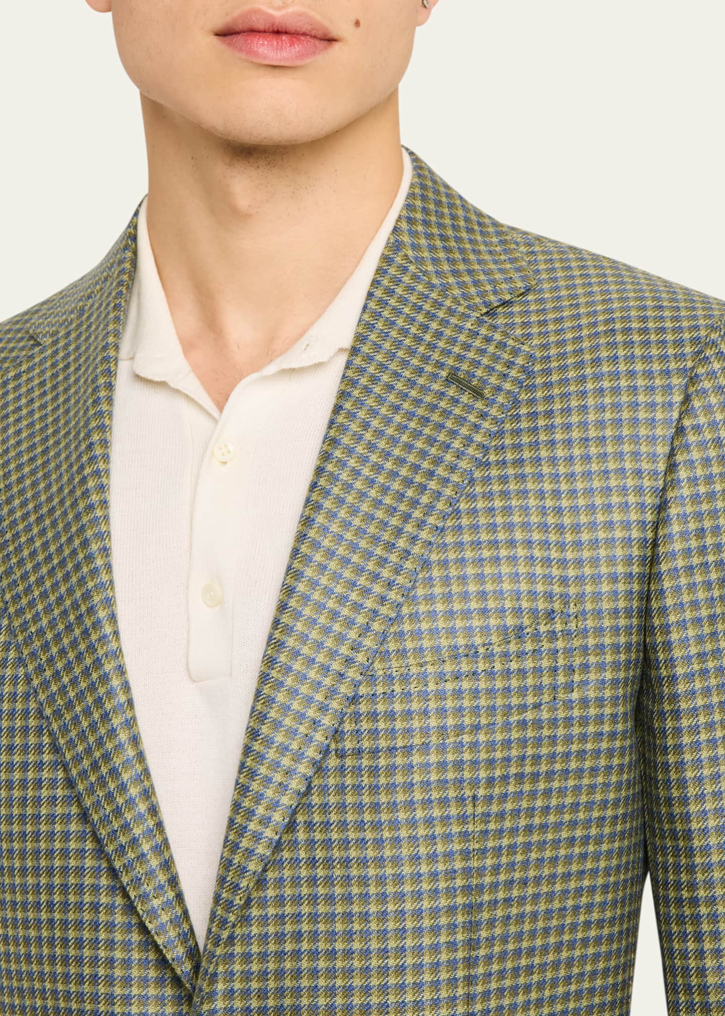 Cesare Attolini Men's Mini-Check Sport Coat Image 5 of 8