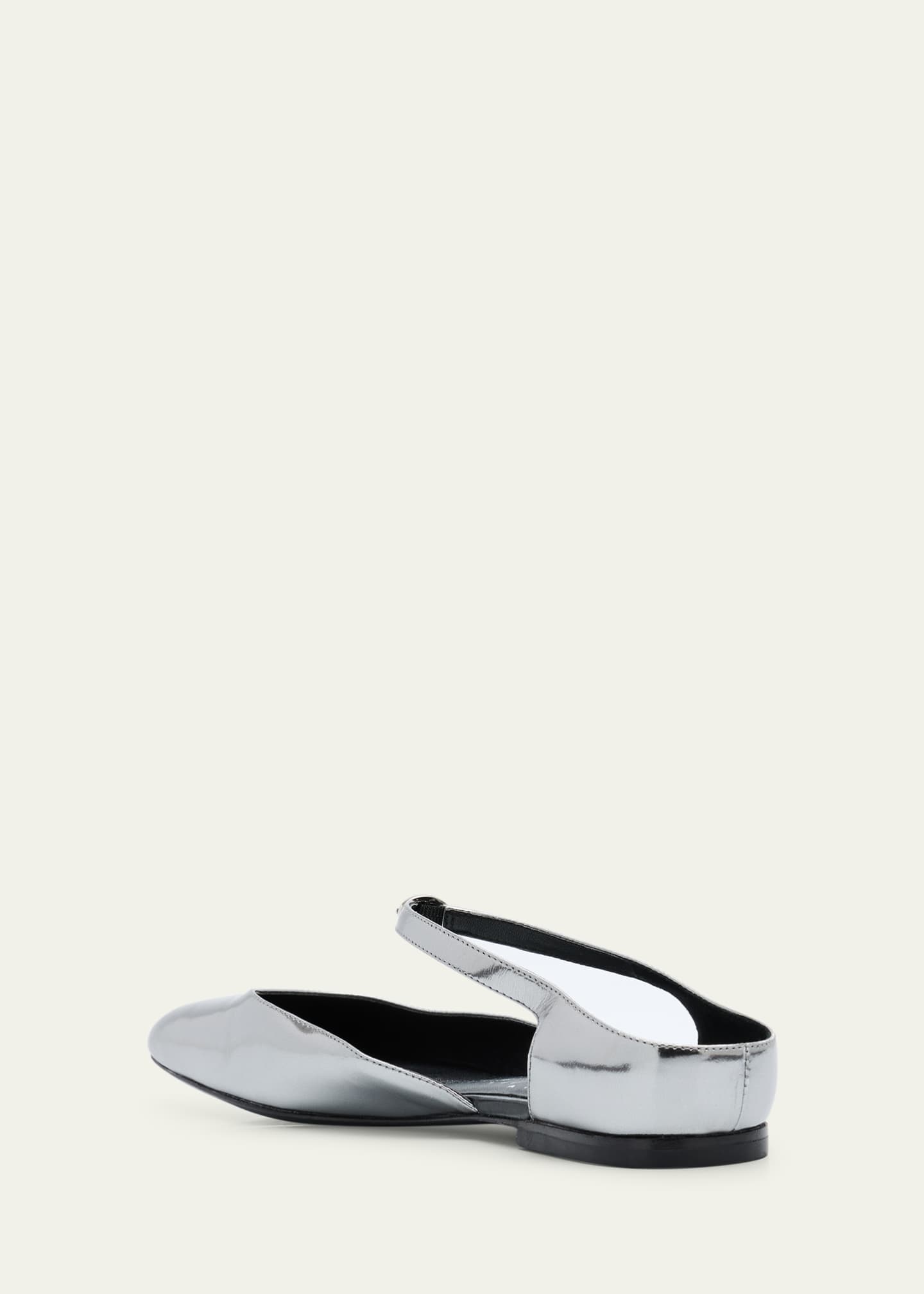 3.1 Phillip Lim ID Metallic Leather Mary Jane Ballerina Flats Image 2 of 4