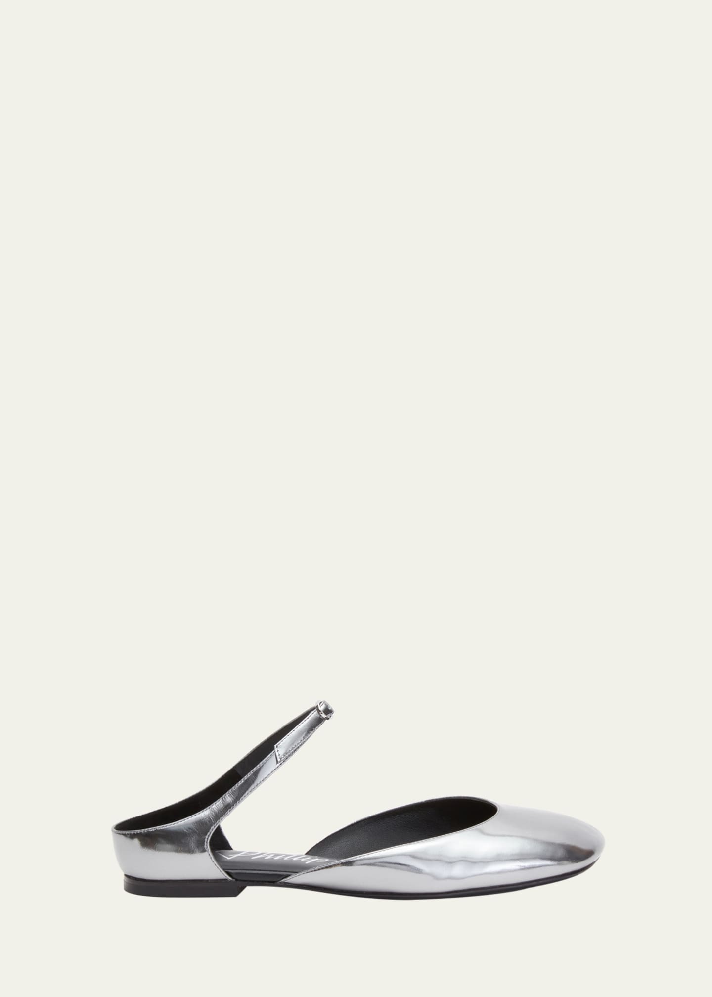 3.1 Phillip Lim ID Metallic Leather Mary Jane Ballerina Flats Image 1 of 4
