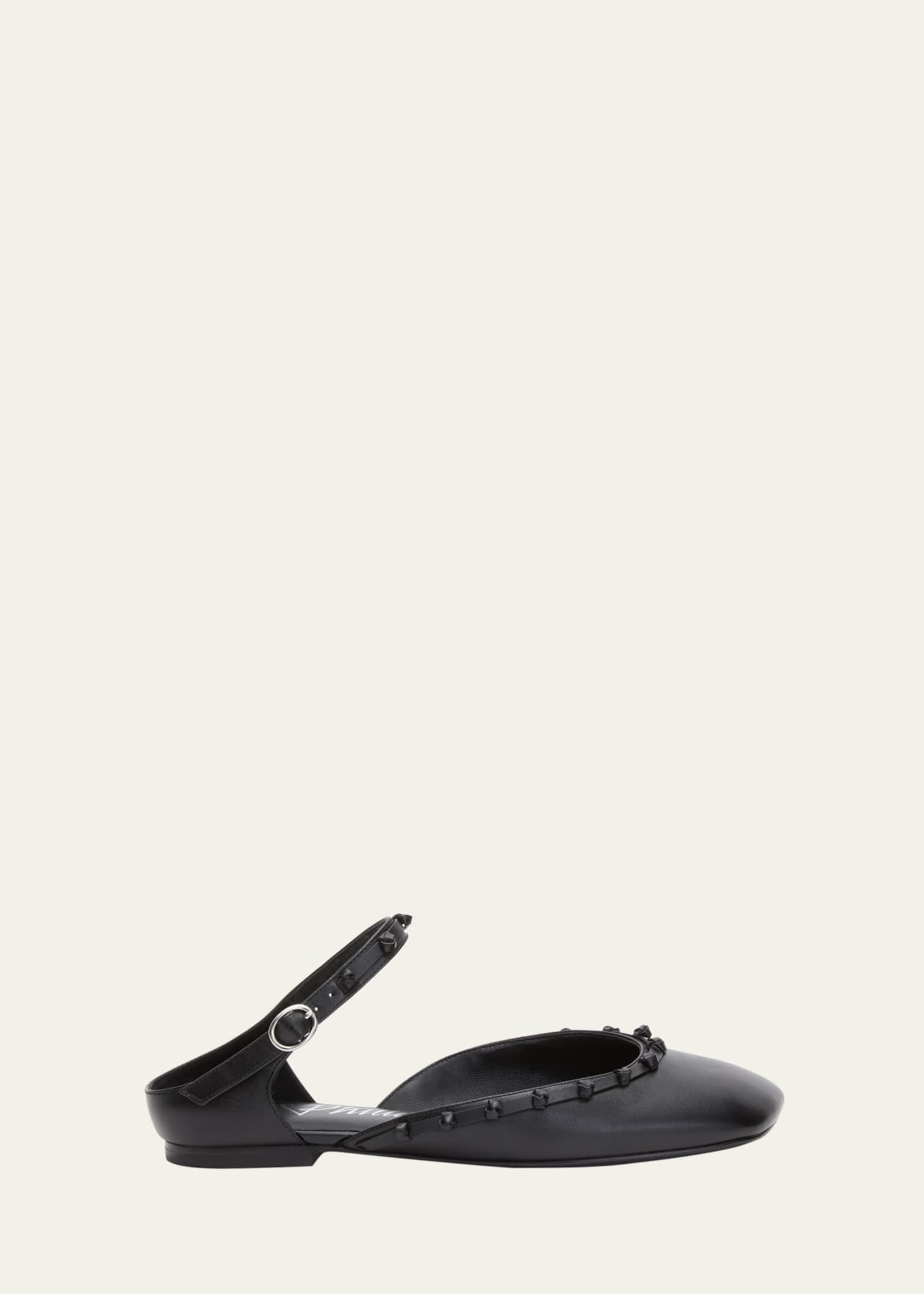 3.1 Phillip Lim ID Knotted Leather Mary Jane Ballerina Flats Image 1 of 4