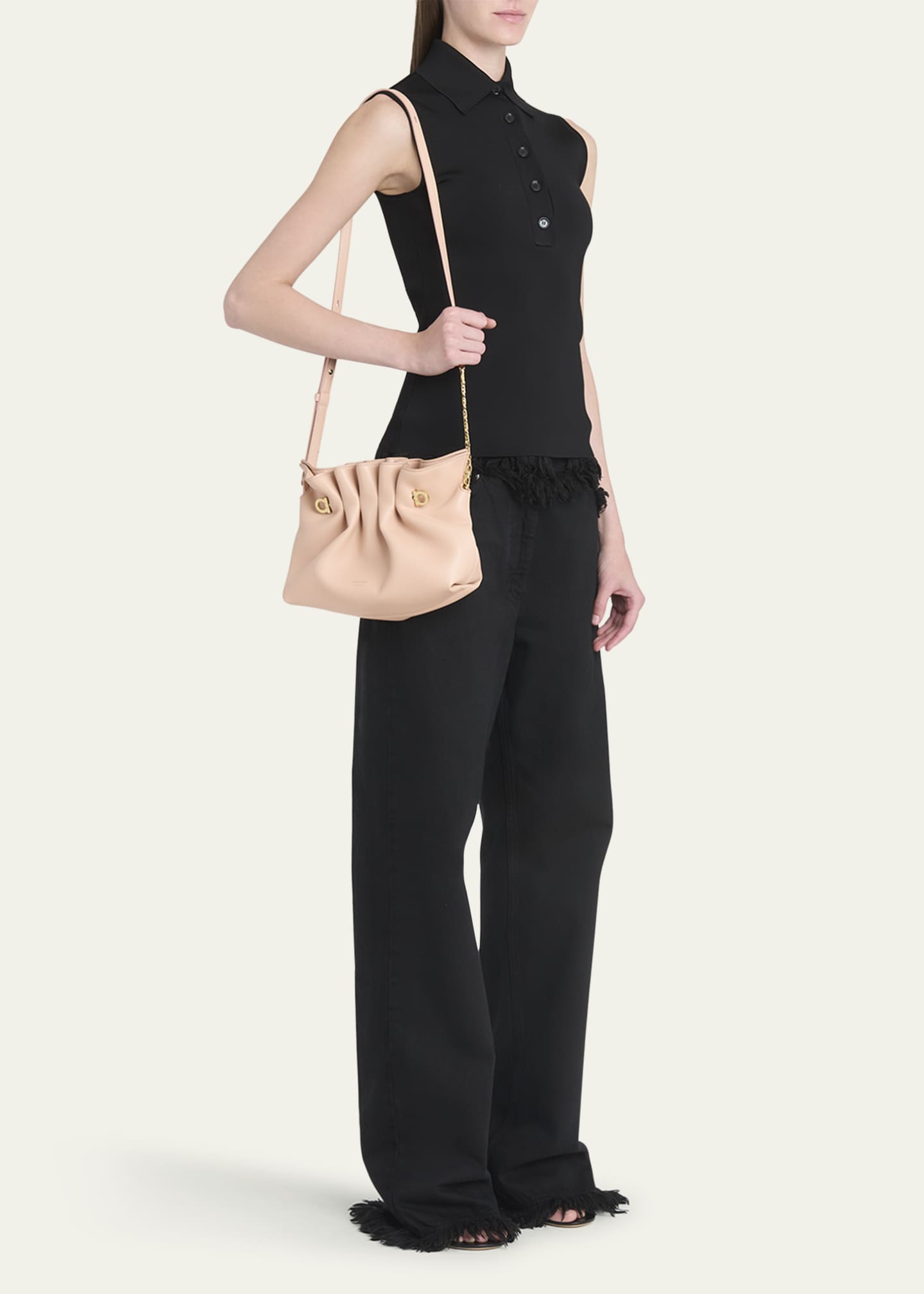 Ferragamo Small Gancio Piercing Shoulder Bag - Bergdorf Goodman
