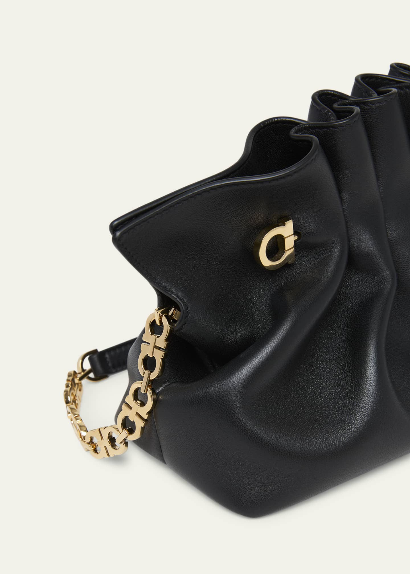 ★関税込み★ FERRAGAMO BLACK LEATHER PIERCING TOP HAND BAG Ferragamo Small Gancio Piercing Shoulder Bag - Bergdorf Goodman