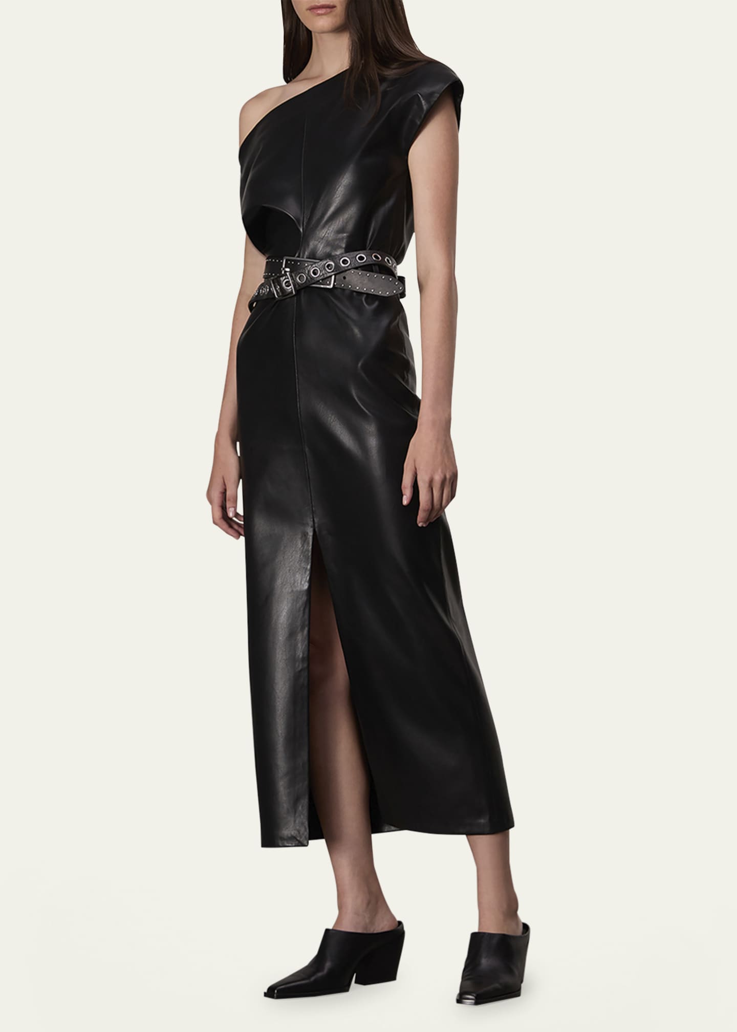 Polygon Leather Dress