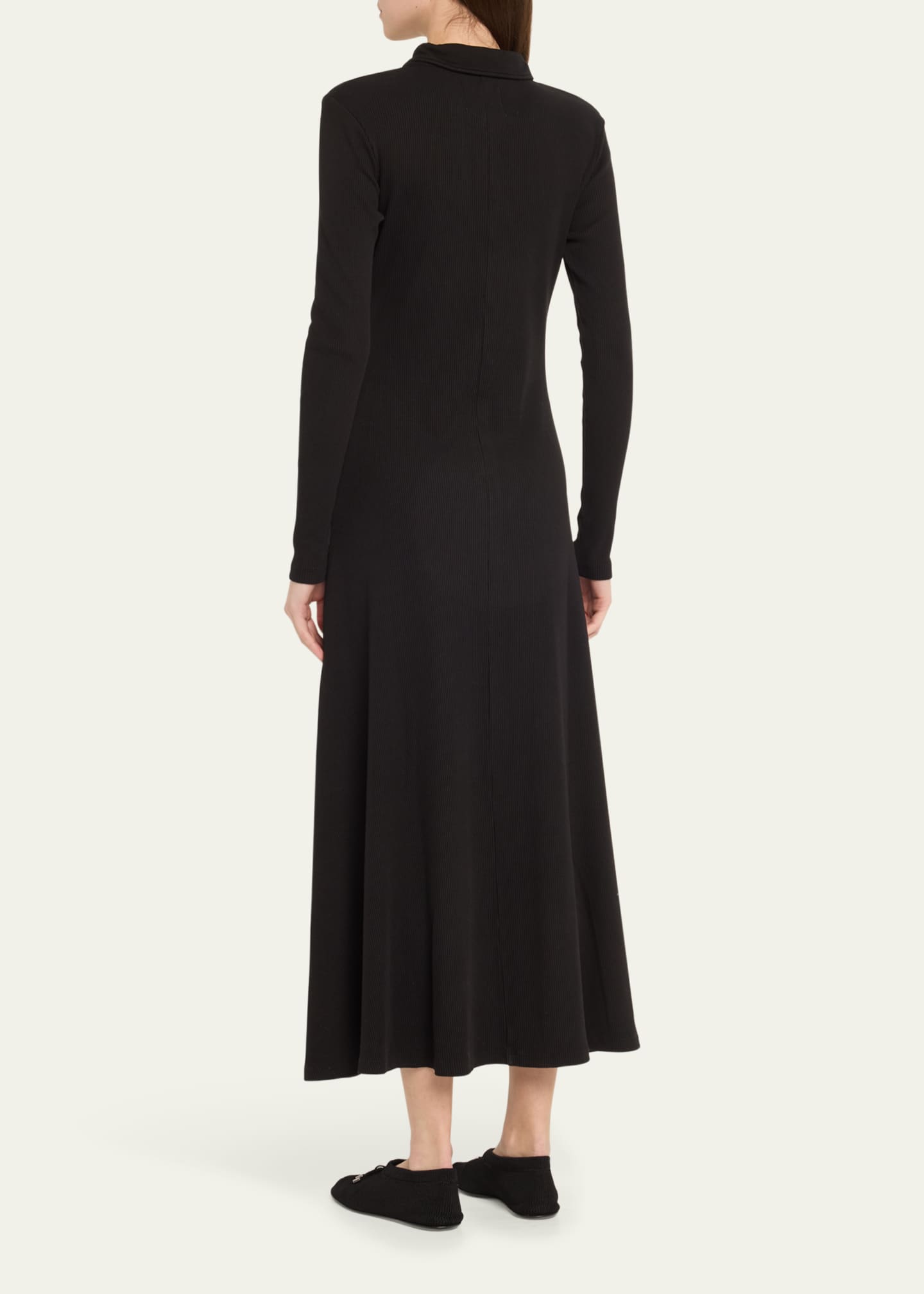 Citizens of Humanity Gila Long-Sleeve Rib Polo Dress Image 3 of 5