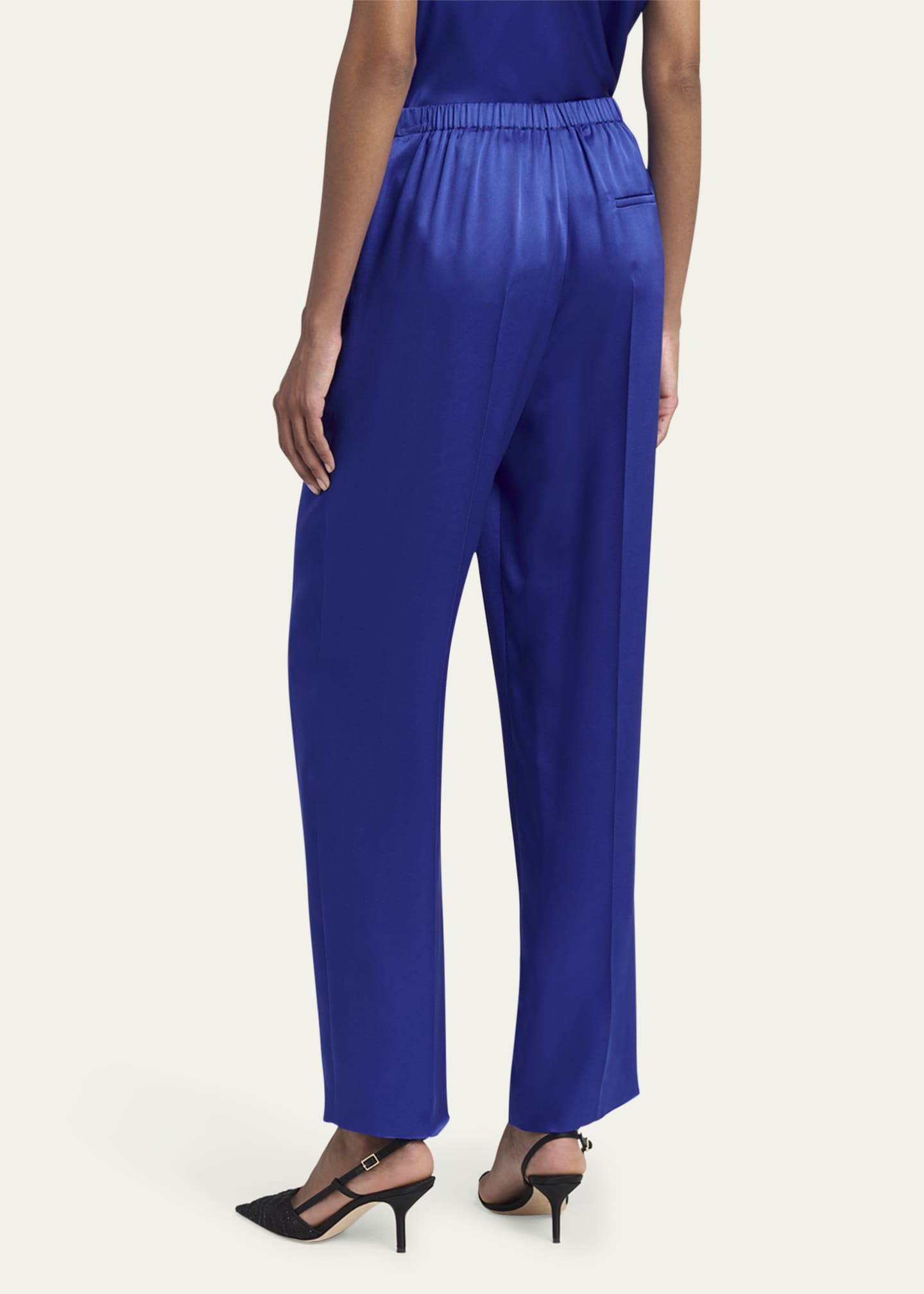 Giorgio Armani Tapered Double Satin Pants Image 3 of 5