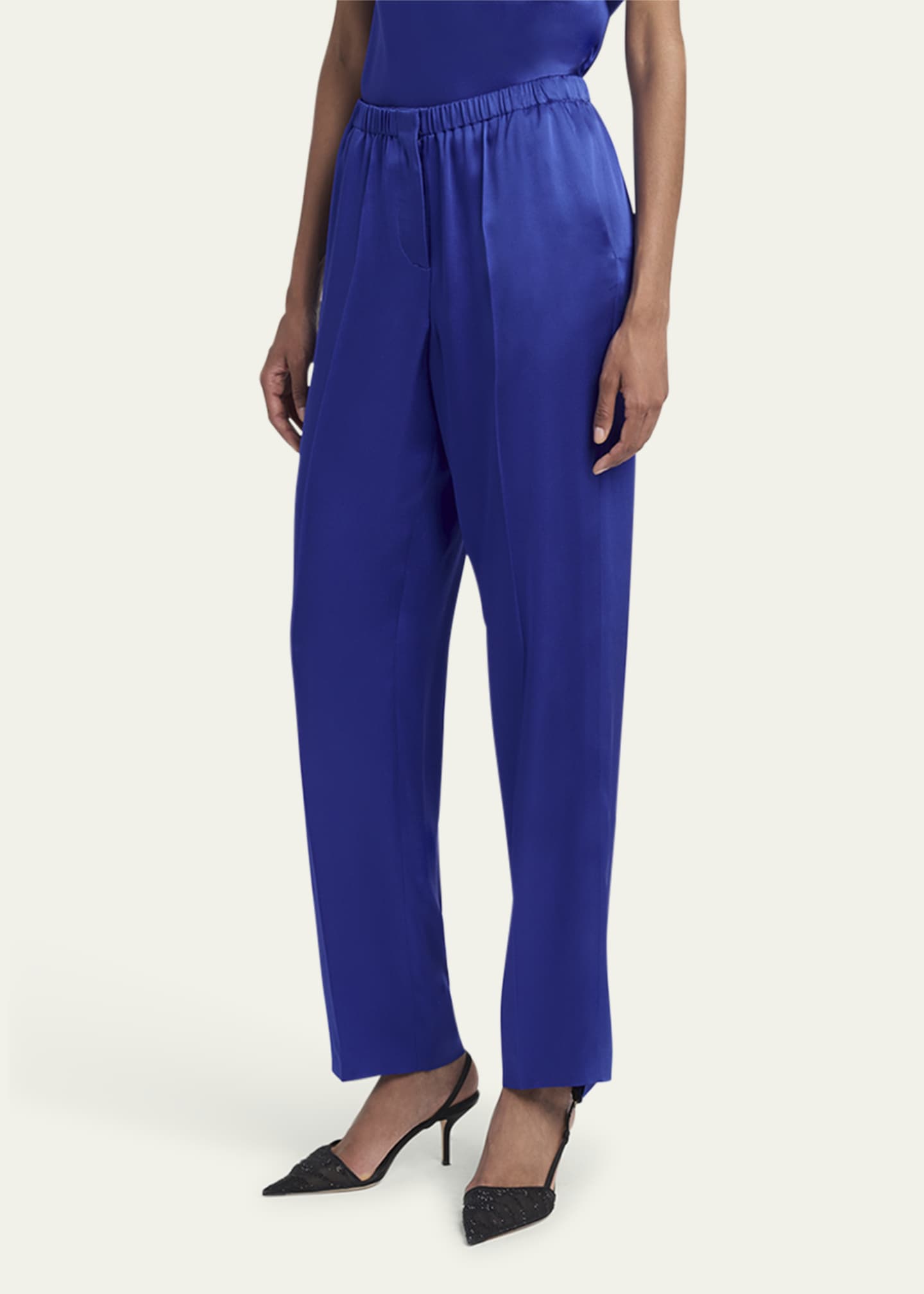 Giorgio Armani Tapered Double Satin Pants Image 4 of 5