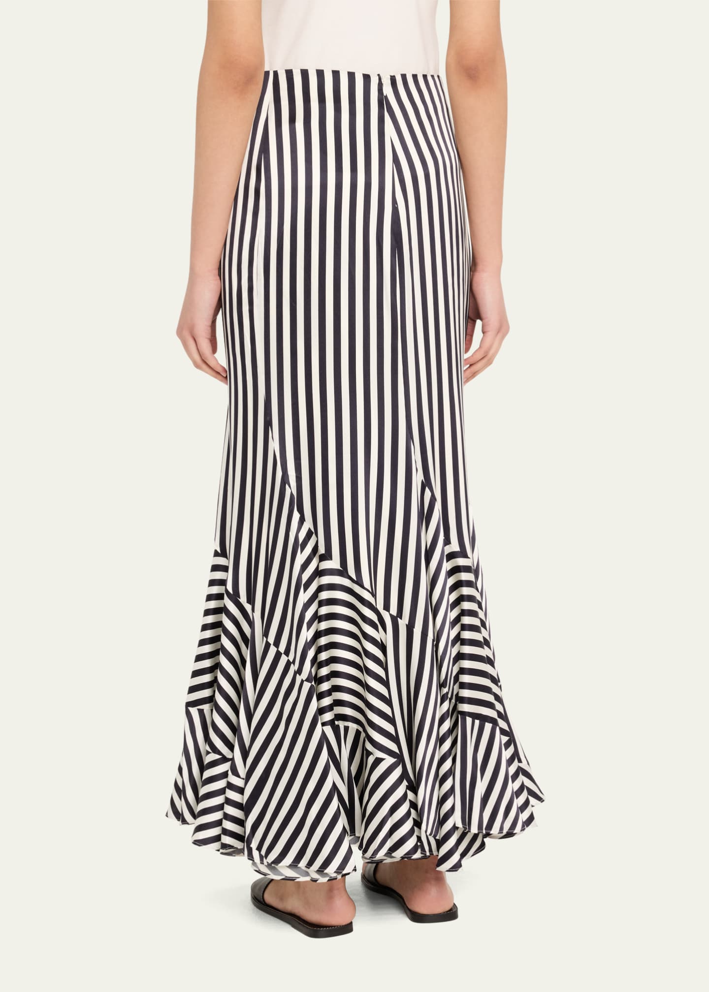 Silvia Tcherassi Florina Striped Ruffle Maxi Skirt Image 3 of 5