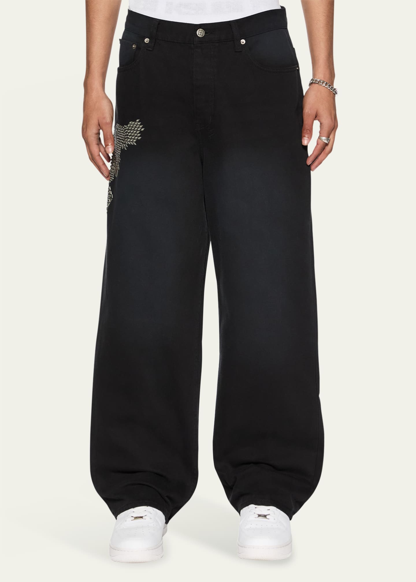 Ksubi Men's Van Winkle Studded Eagle Jeans - Bergdorf Goodman