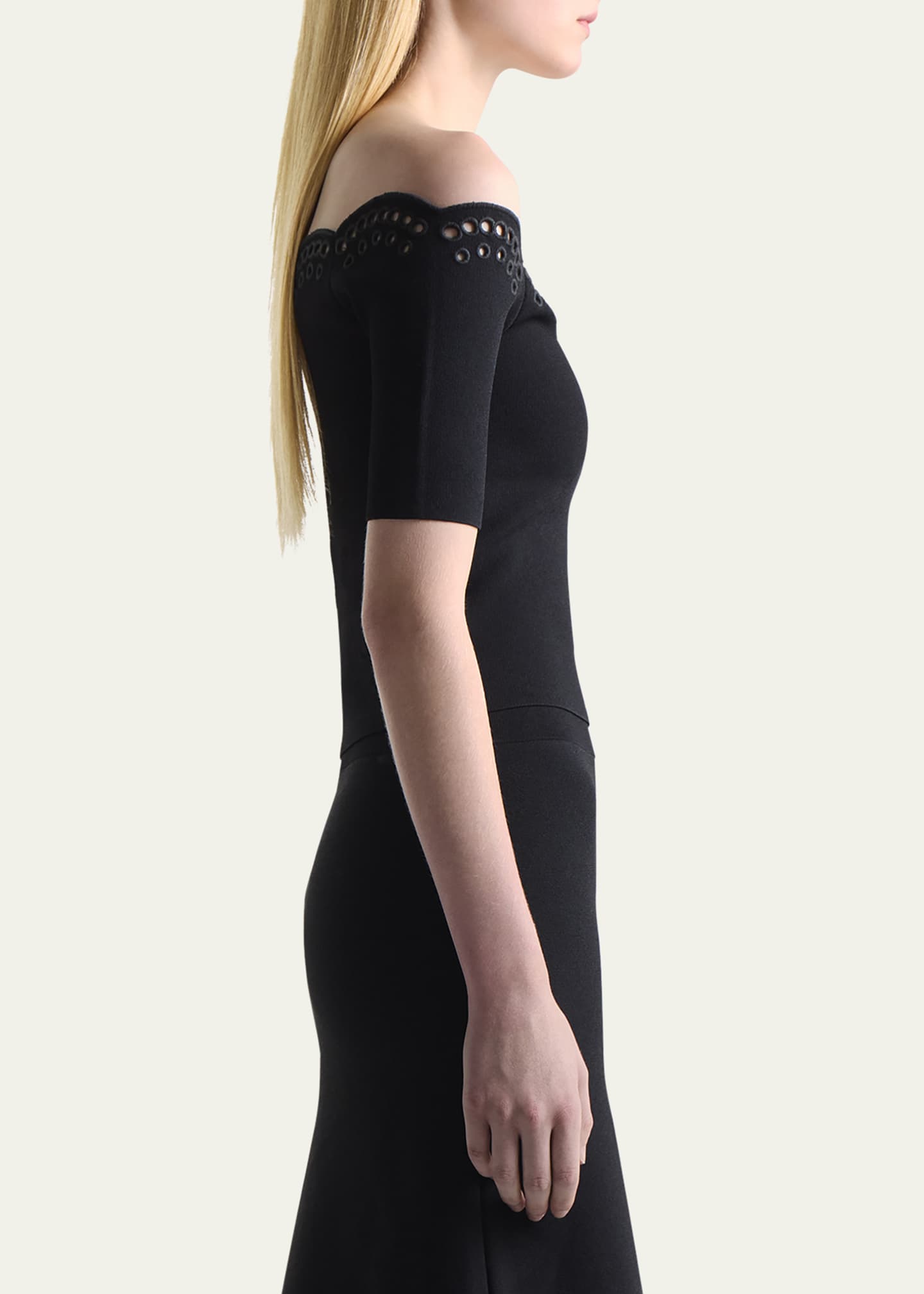 Altuzarra Posy Eyelet Scallop Off-Shoulder Top Image 4 of 4
