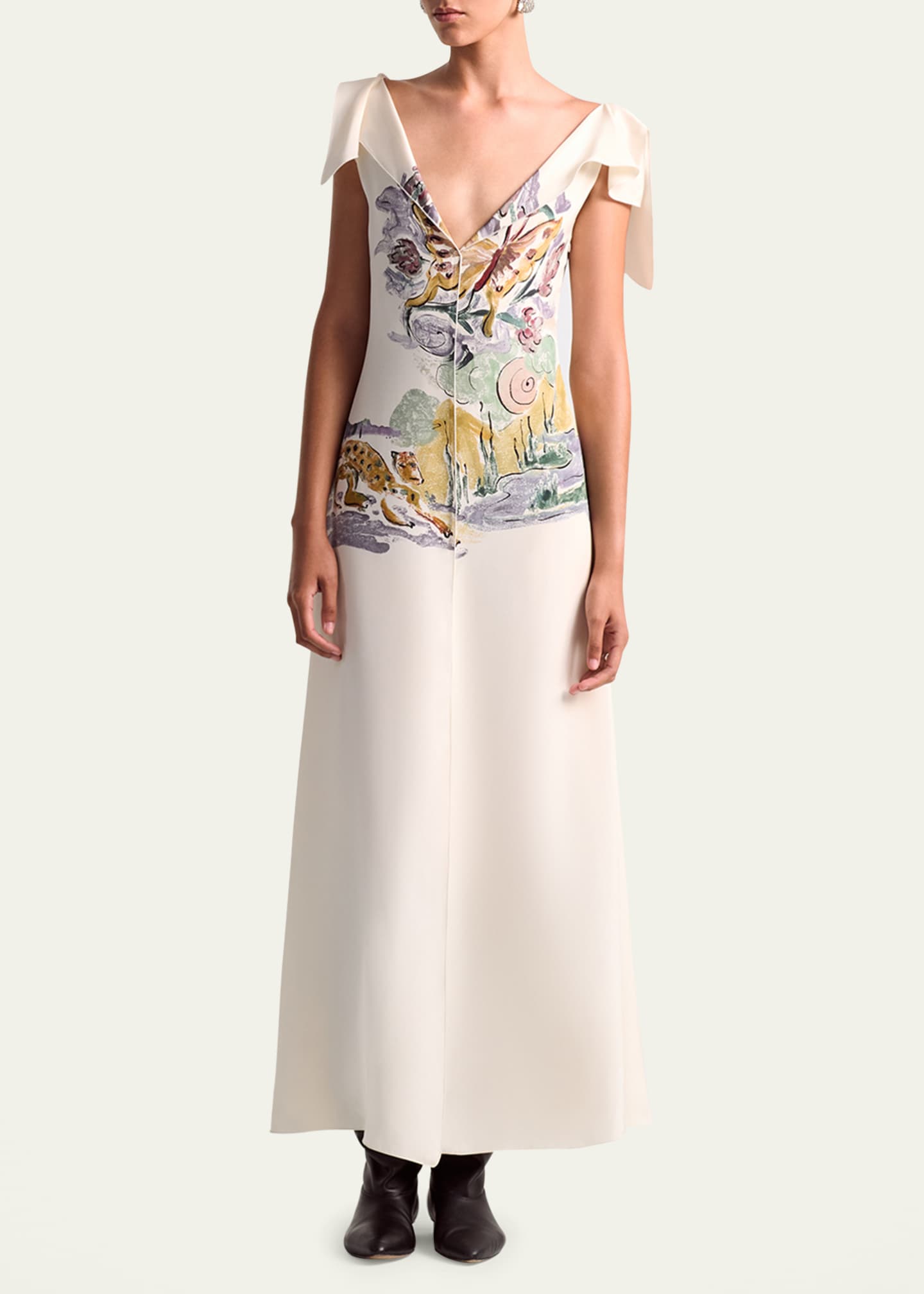 Altuzarra Jophee Drape Cap-Sleeve Maxi Dress Image 2 of 5