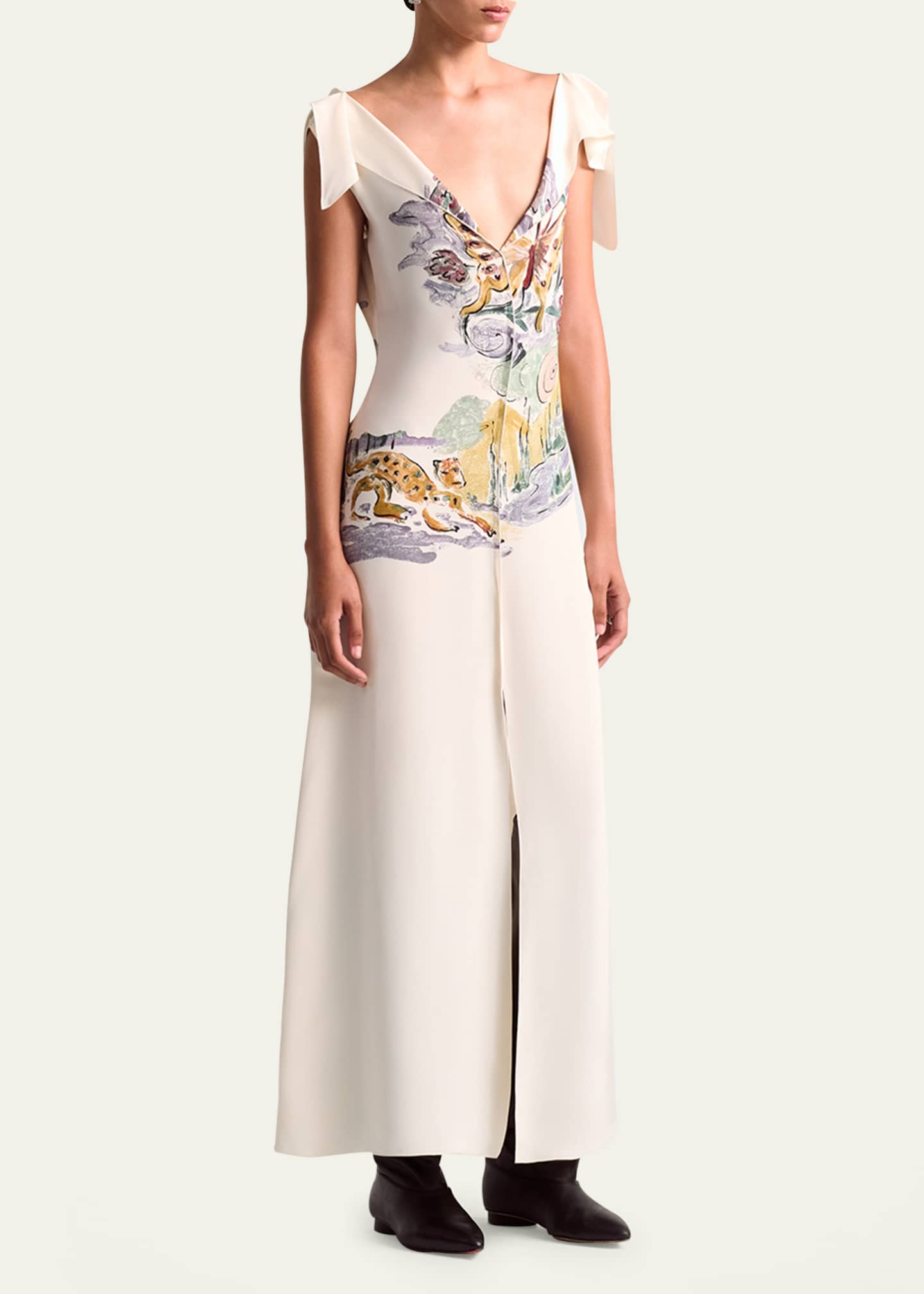 Altuzarra Jophee Drape Cap-Sleeve Maxi Dress Image 4 of 5