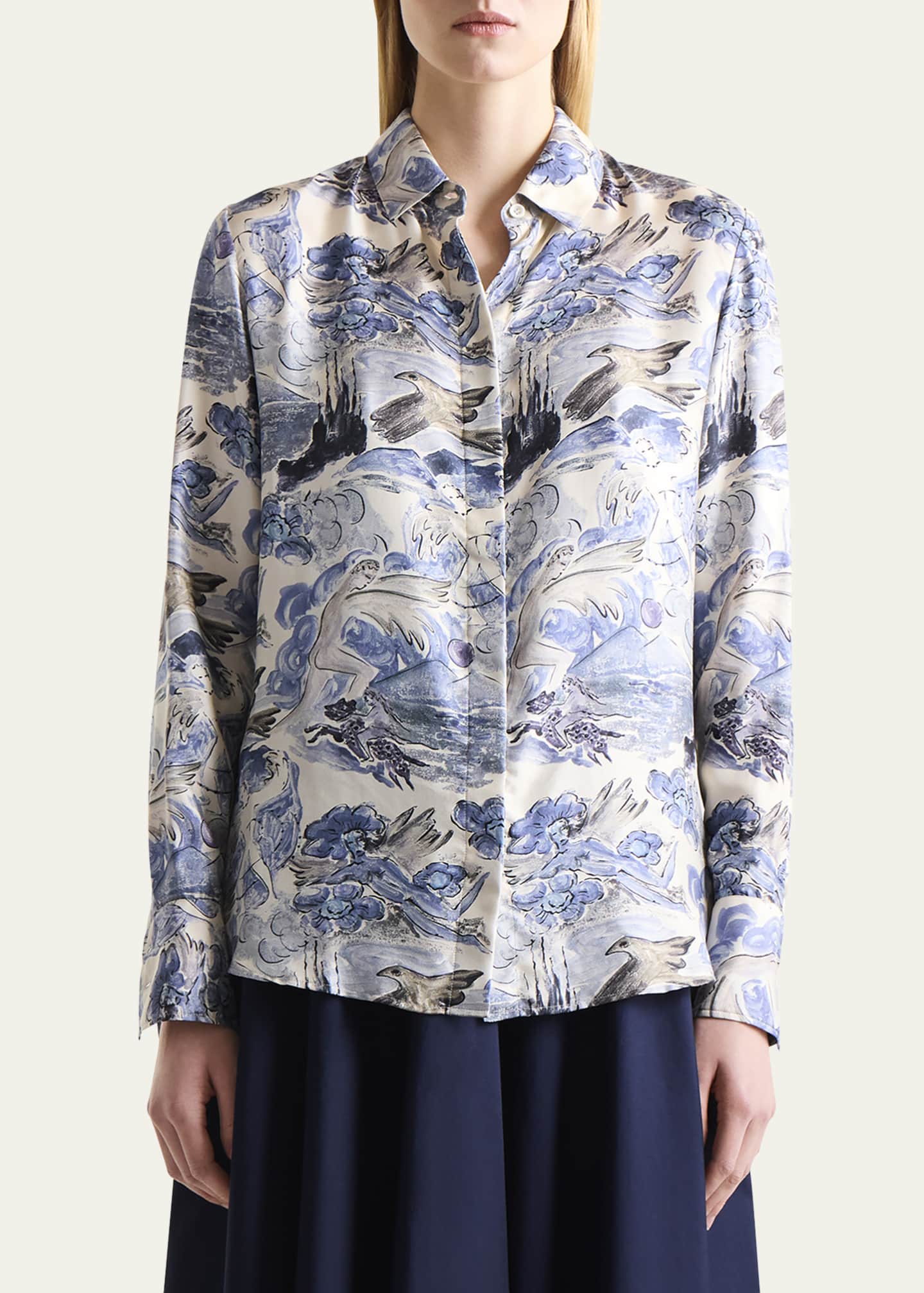 Altuzarra Chika Printed Button Down Top Image 4 of 4