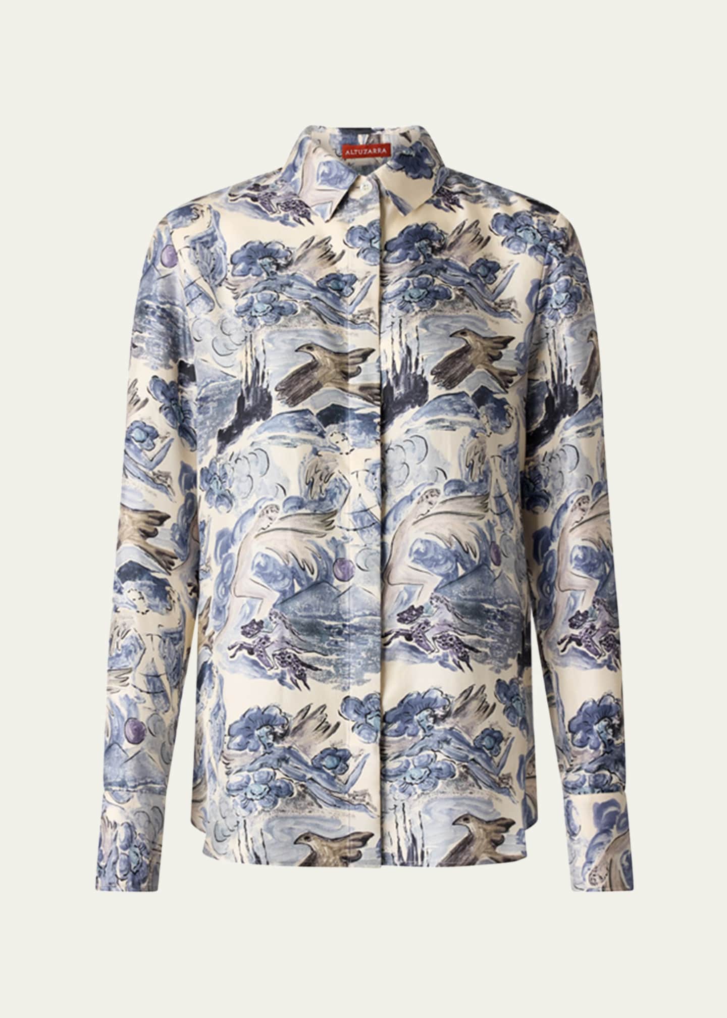 Altuzarra Chika Printed Button Down Top Image 1 of 4