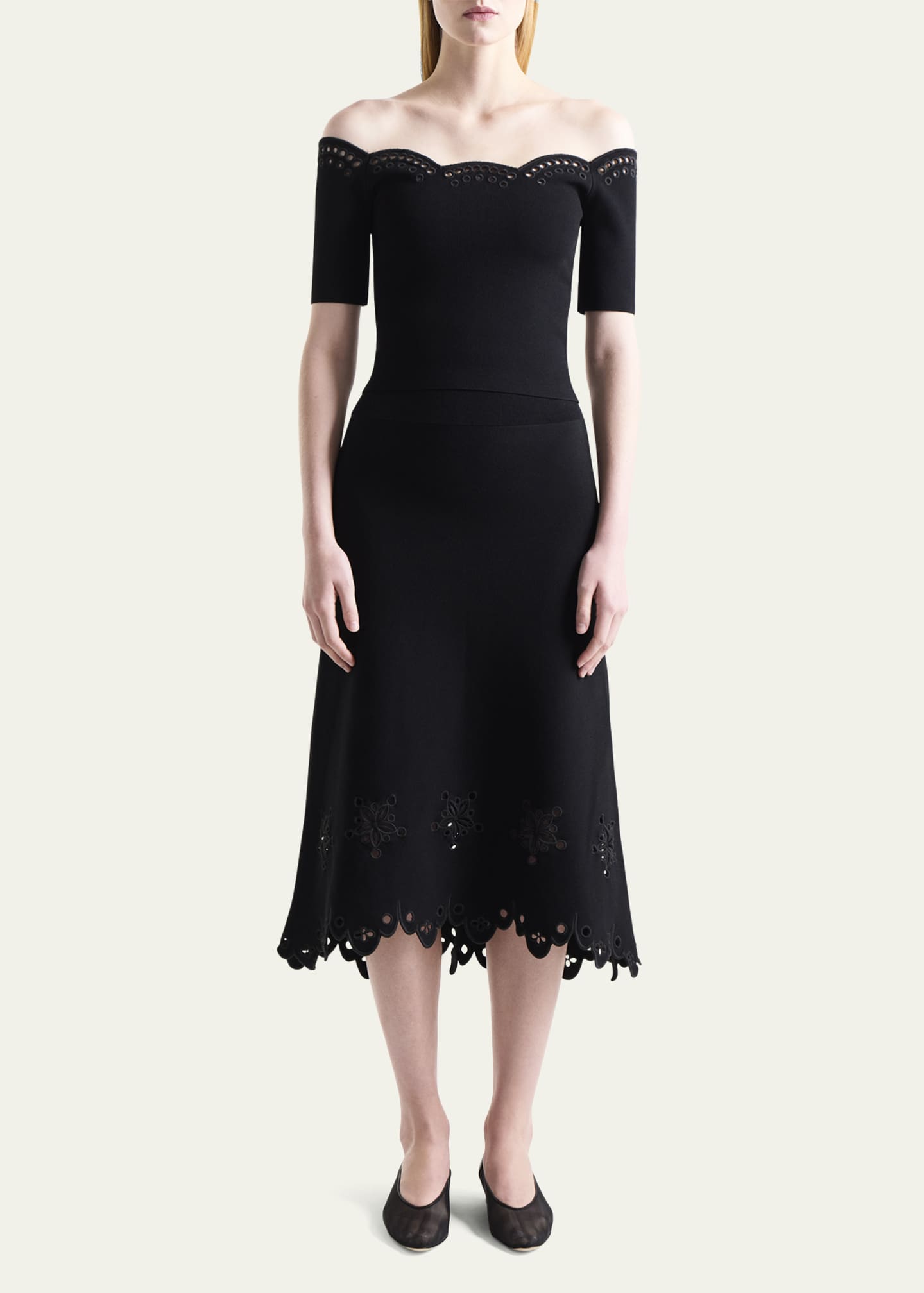 Altuzarra Melly Scallop Cutout Floral Maxi Skirt Image 2 of 4