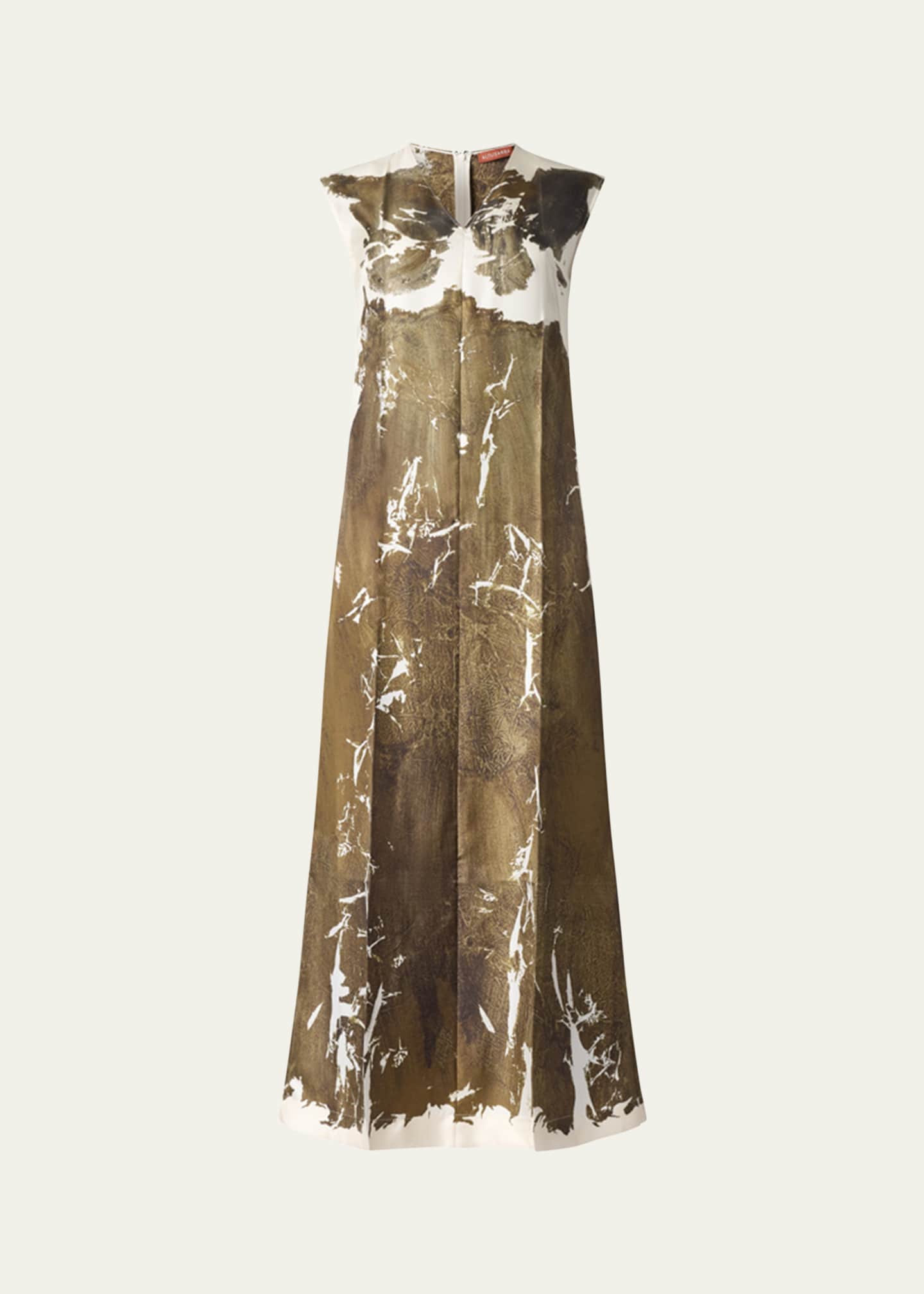 Altuzarra Cherie Long Printed Silk Dress Image 1 of 4