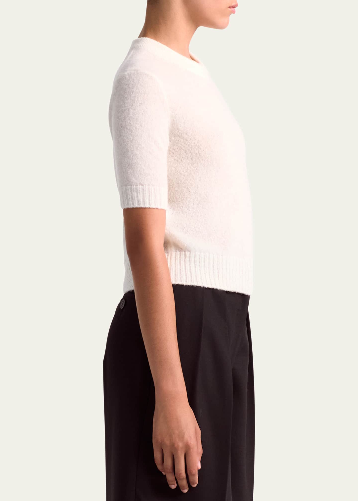 Altuzarra Ty Alpaca Short Sleeve Sweater Image 4 of 4
