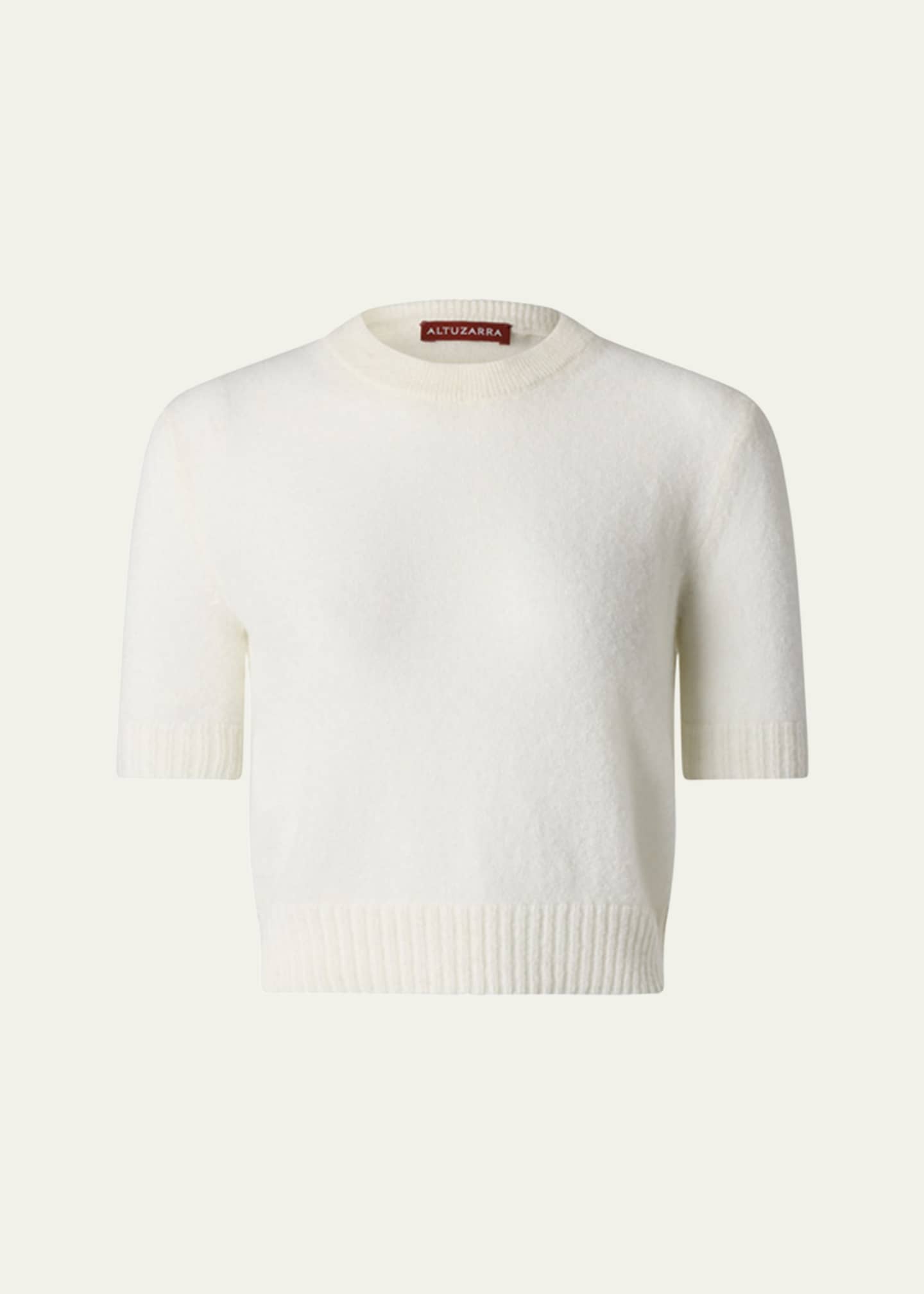 Altuzarra Ty Alpaca Short Sleeve Sweater Image 1 of 4