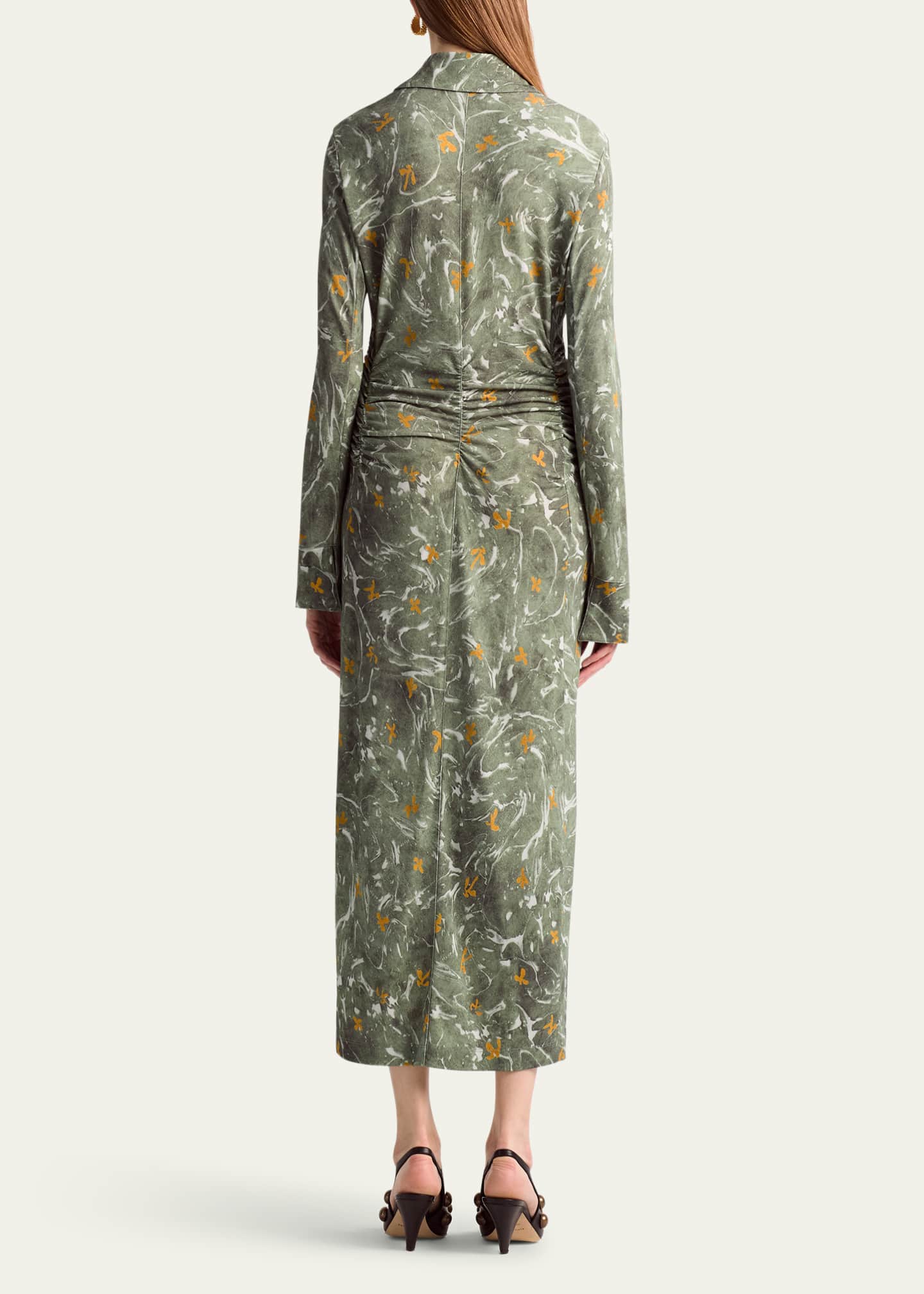 Altuzarra Claudia Abstract Gathered Waist Dress Image 3 of 4