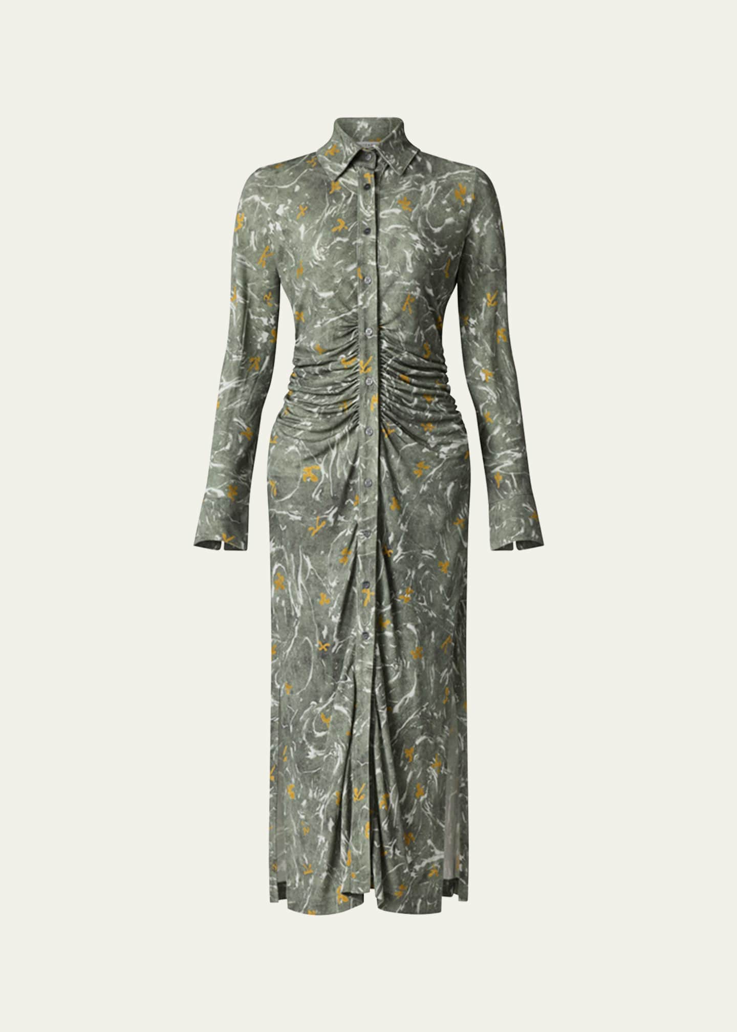 Altuzarra Claudia Abstract Gathered Waist Dress Image 1 of 4