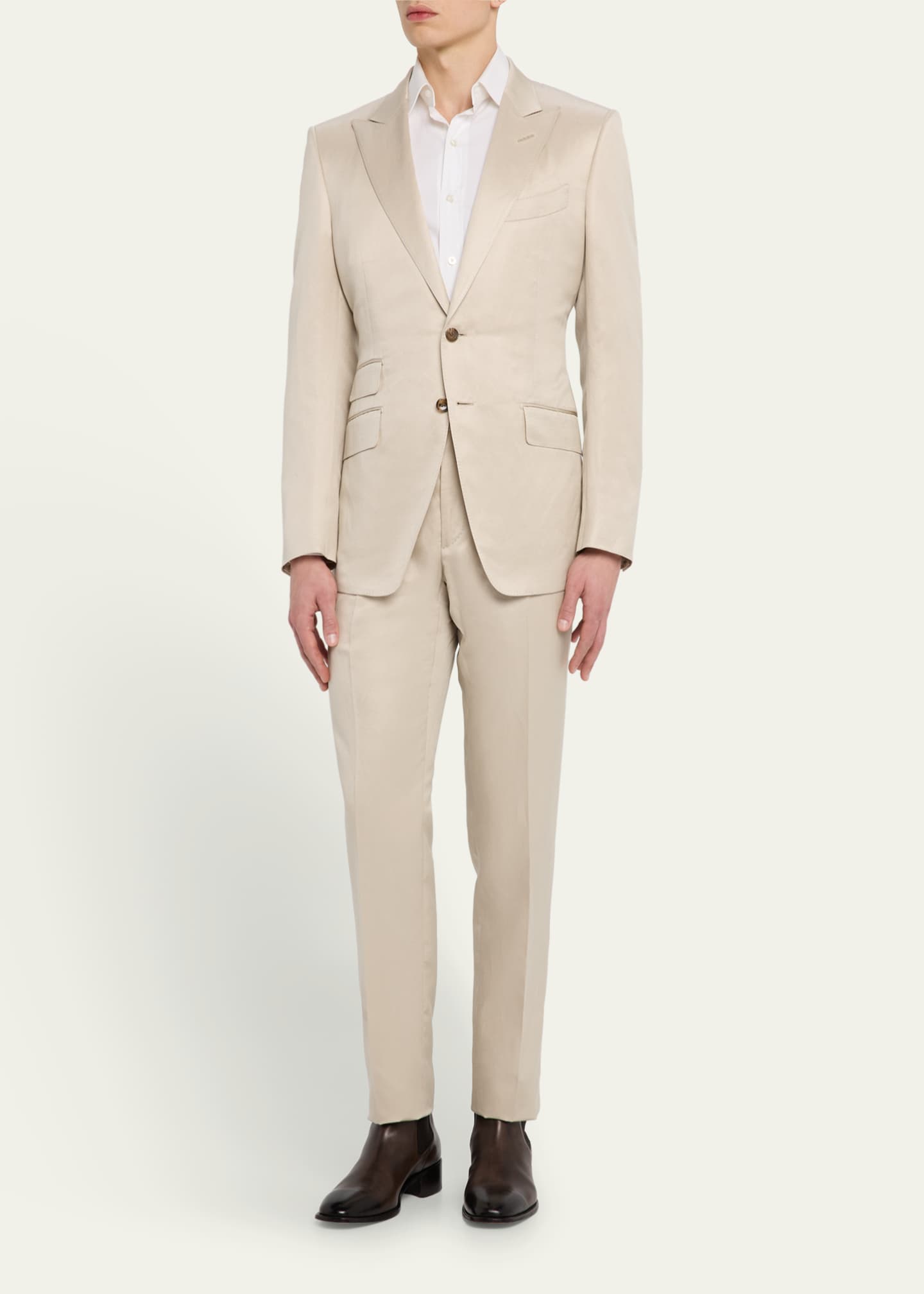 TOM FORD Men's O'Connor Silk-Linen Twill Suit Image 2 of 8