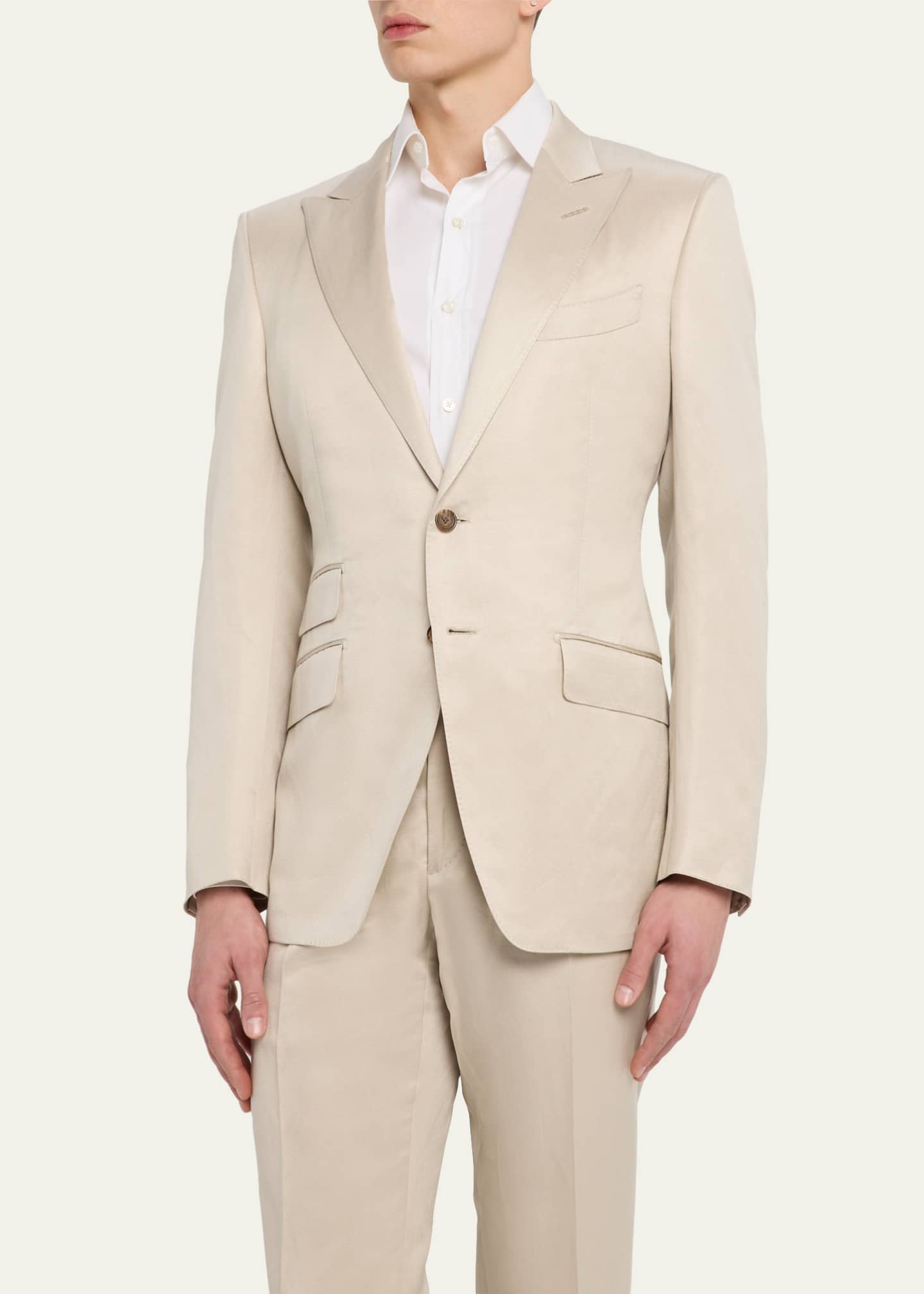 TOM FORD Men's O'Connor Silk-Linen Twill Suit Image 4 of 8