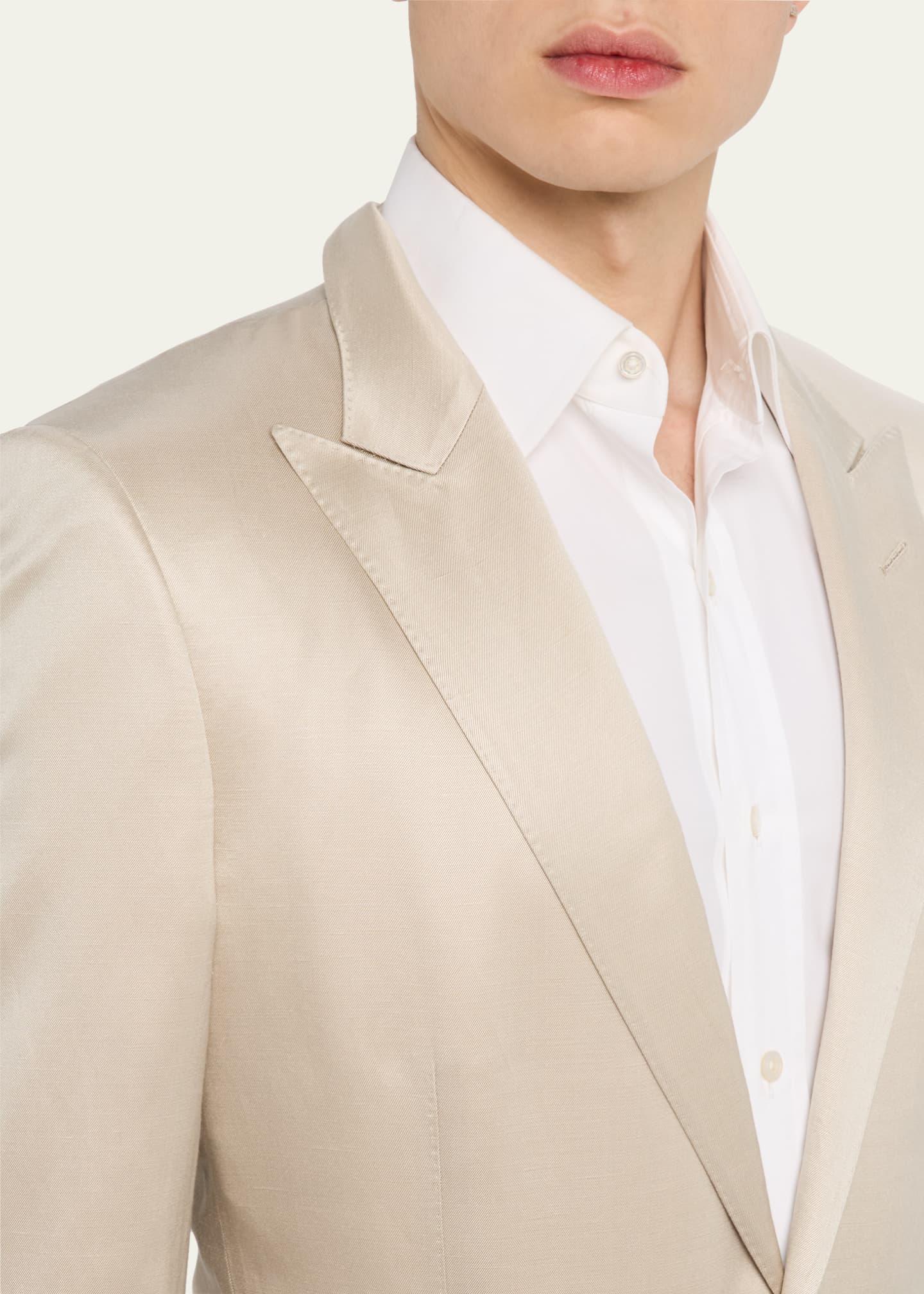 TOM FORD Men's O'Connor Silk-Linen Twill Suit Image 6 of 8