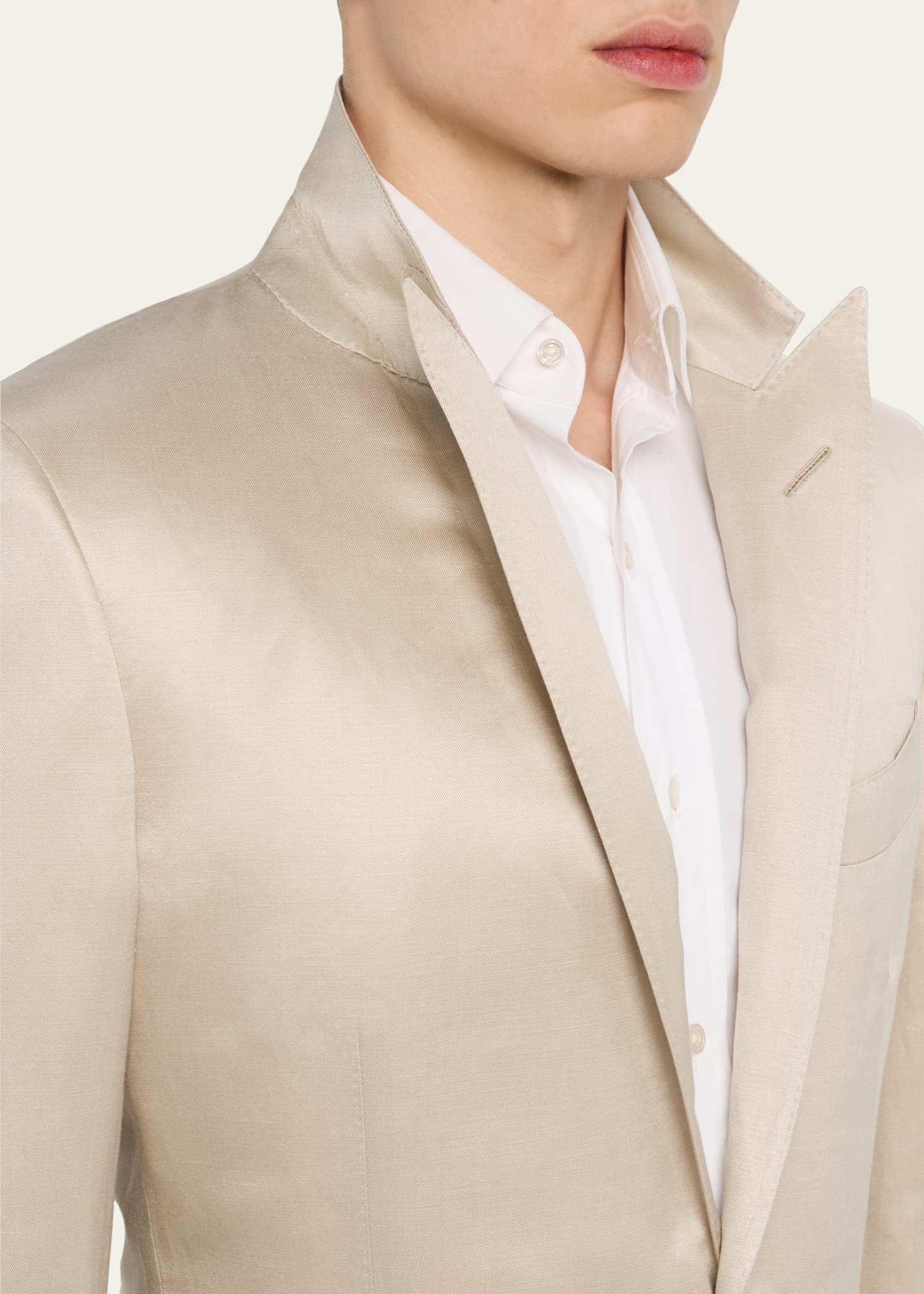 TOM FORD Men's O'Connor Silk-Linen Twill Suit Image 8 of 8