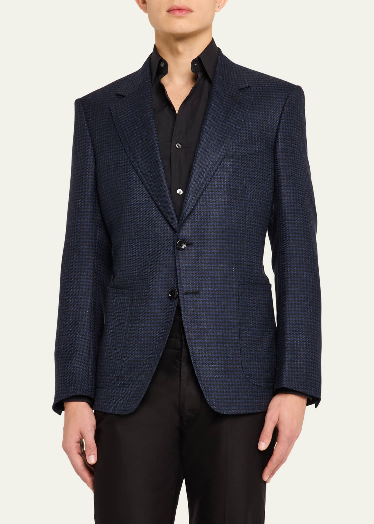 TOM FORD Men's Shelton Mini-Houndstooth Sport Coat Image 4 of 8