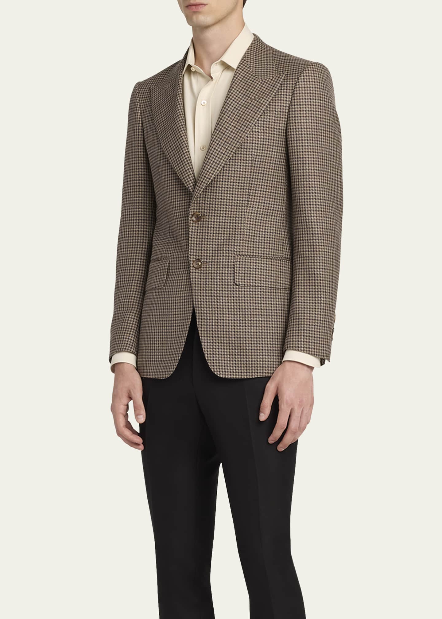 TOM FORD Men's Shelton Damier Check Sport Coat Image 4 of 5