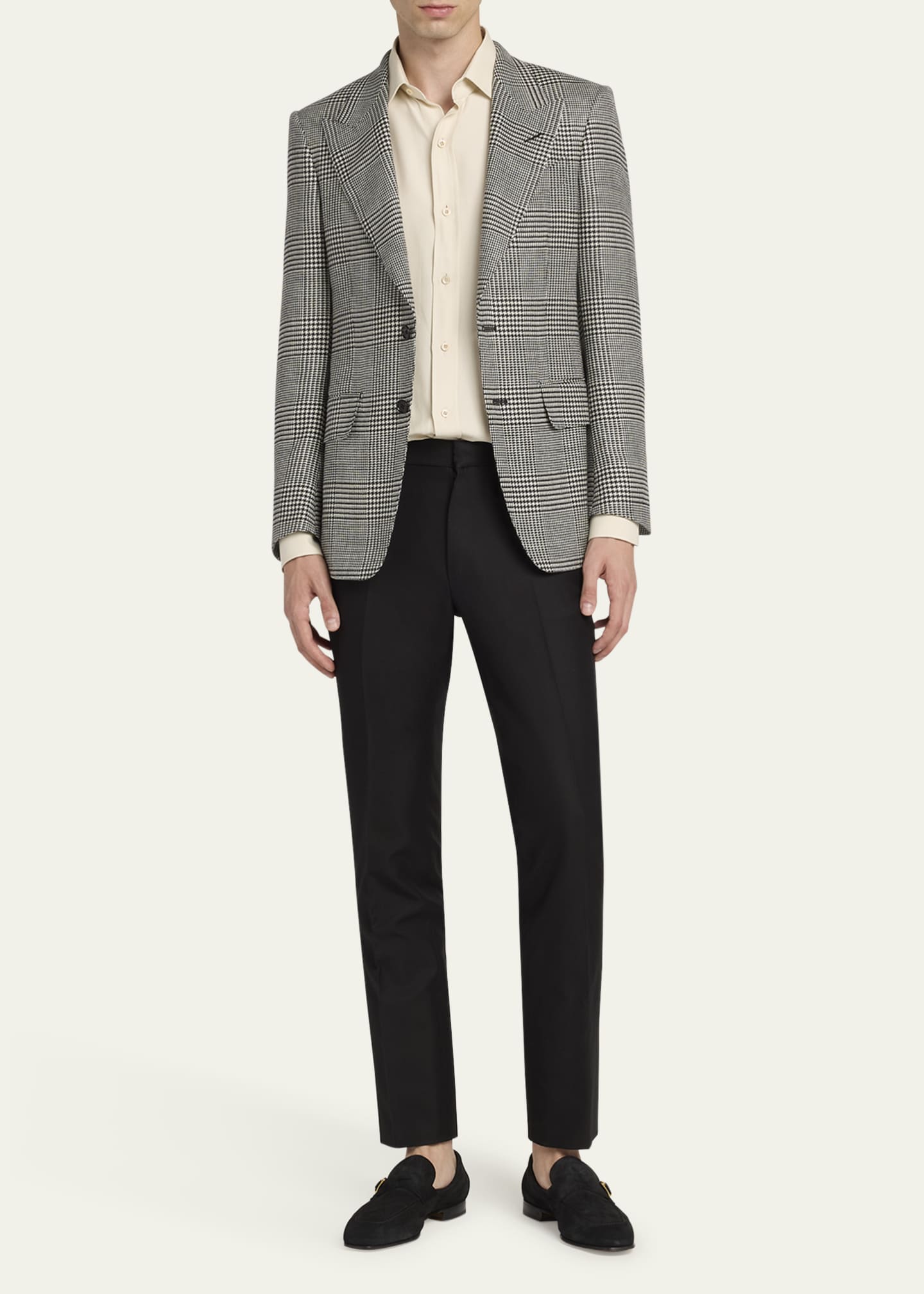 TOM FORD Men's Shelton Prince of Wales Sport Coat Image 2 of 5