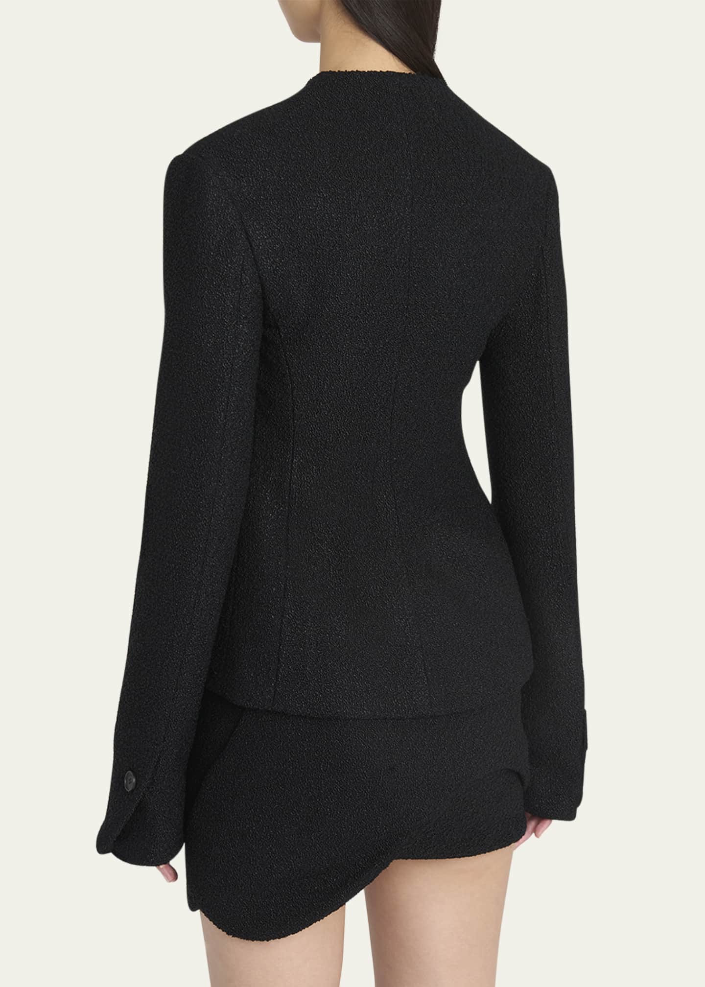 Ferragamo Two-Button Plunge Blazer Image 3 of 5