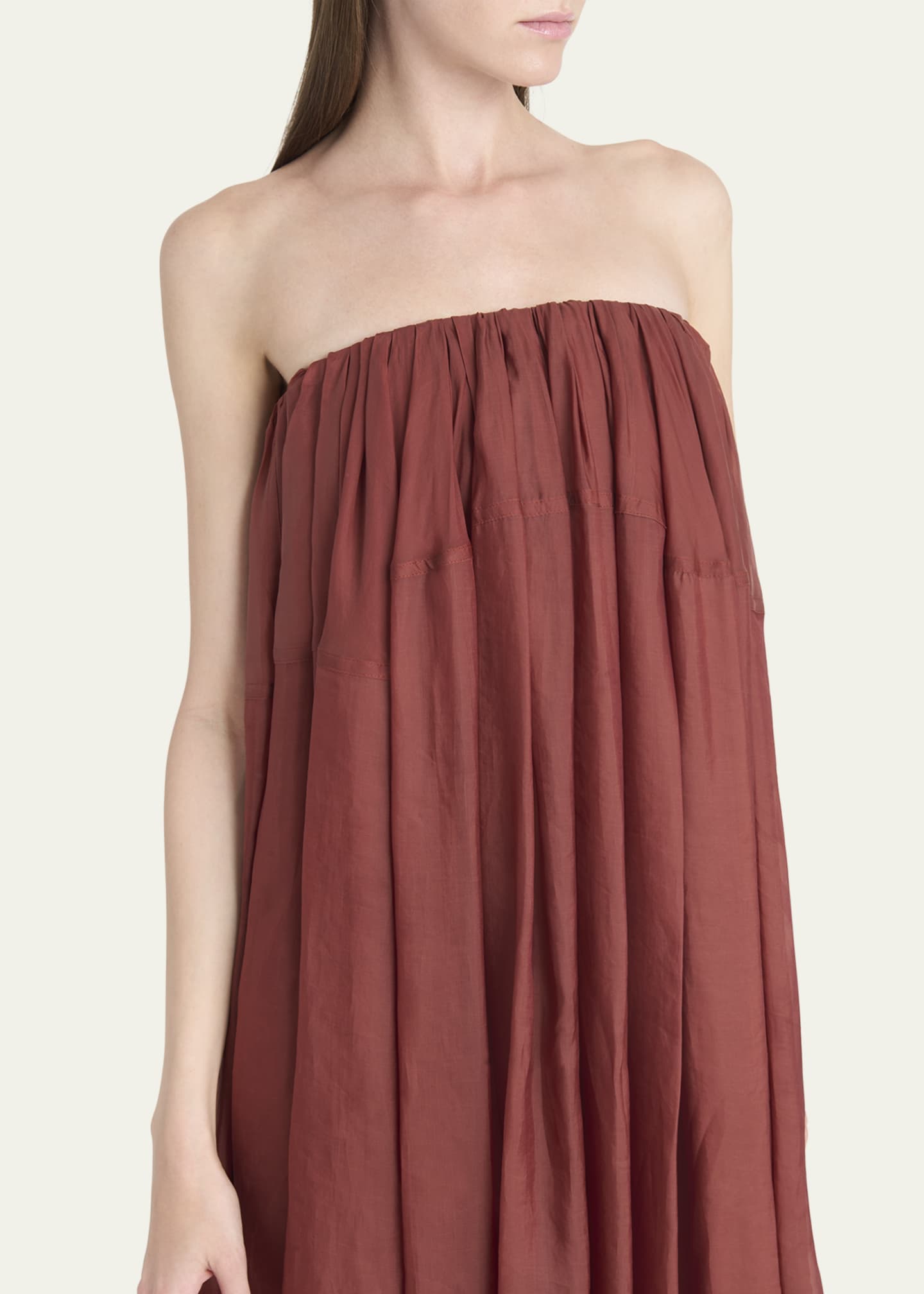 Ferragamo Strapless Bubble-Hem Maxi Dress Image 5 of 5