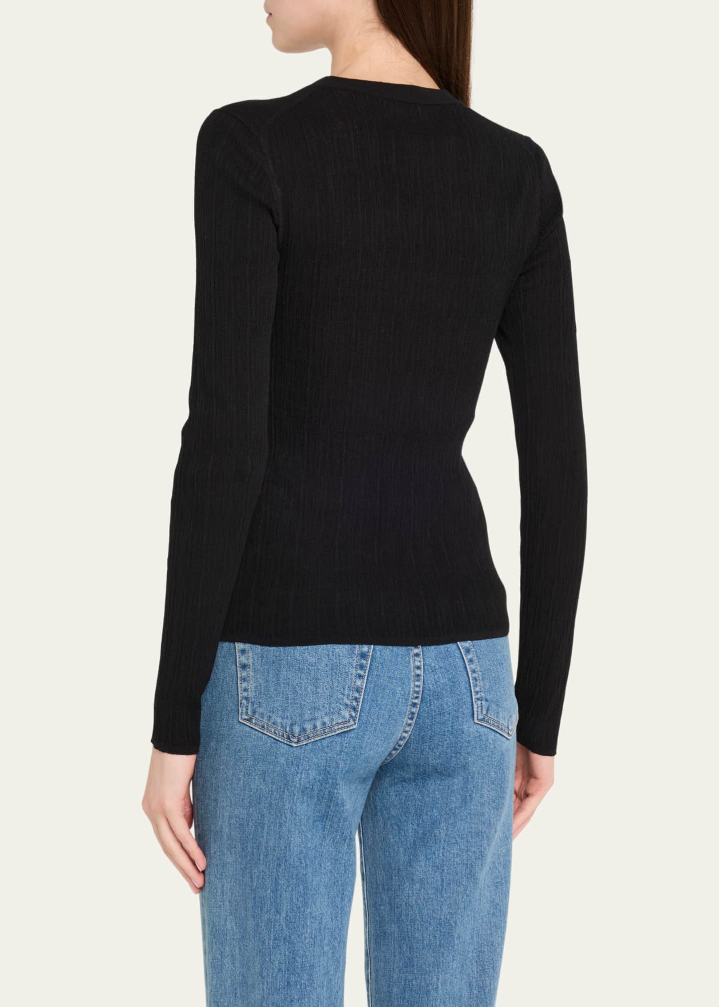 A.L.C. Fisher Ribbed Cardigan Image 3 of 5