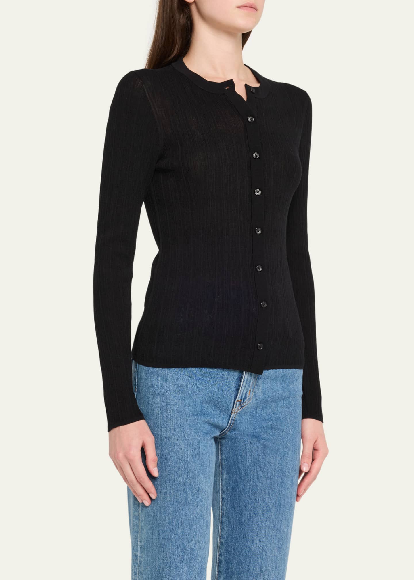 A.L.C. Fisher Ribbed Cardigan Image 4 of 5