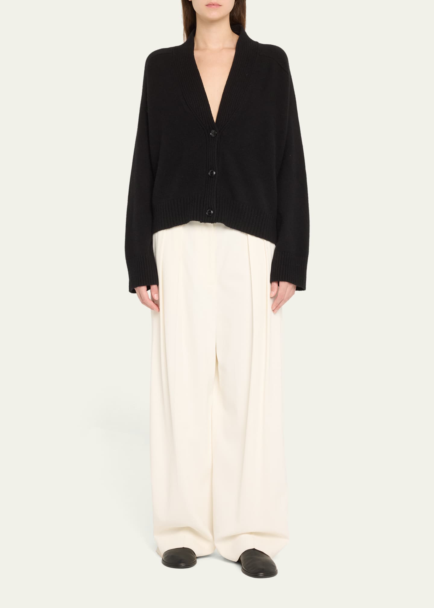 Loulou Studio V-Neck Cashmere Cardigan Image 2 of 5