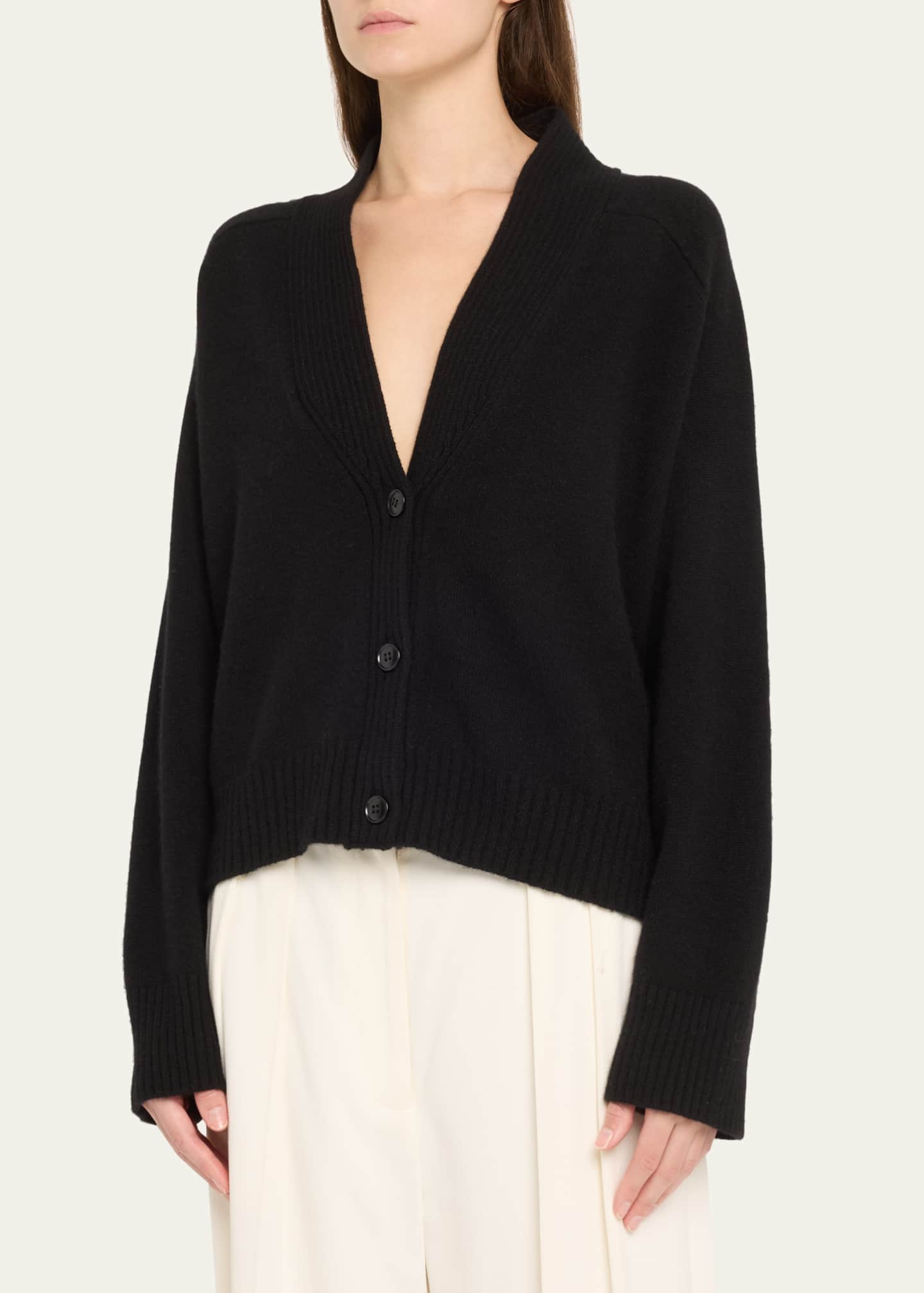 Loulou Studio V-Neck Cashmere Cardigan Image 4 of 5
