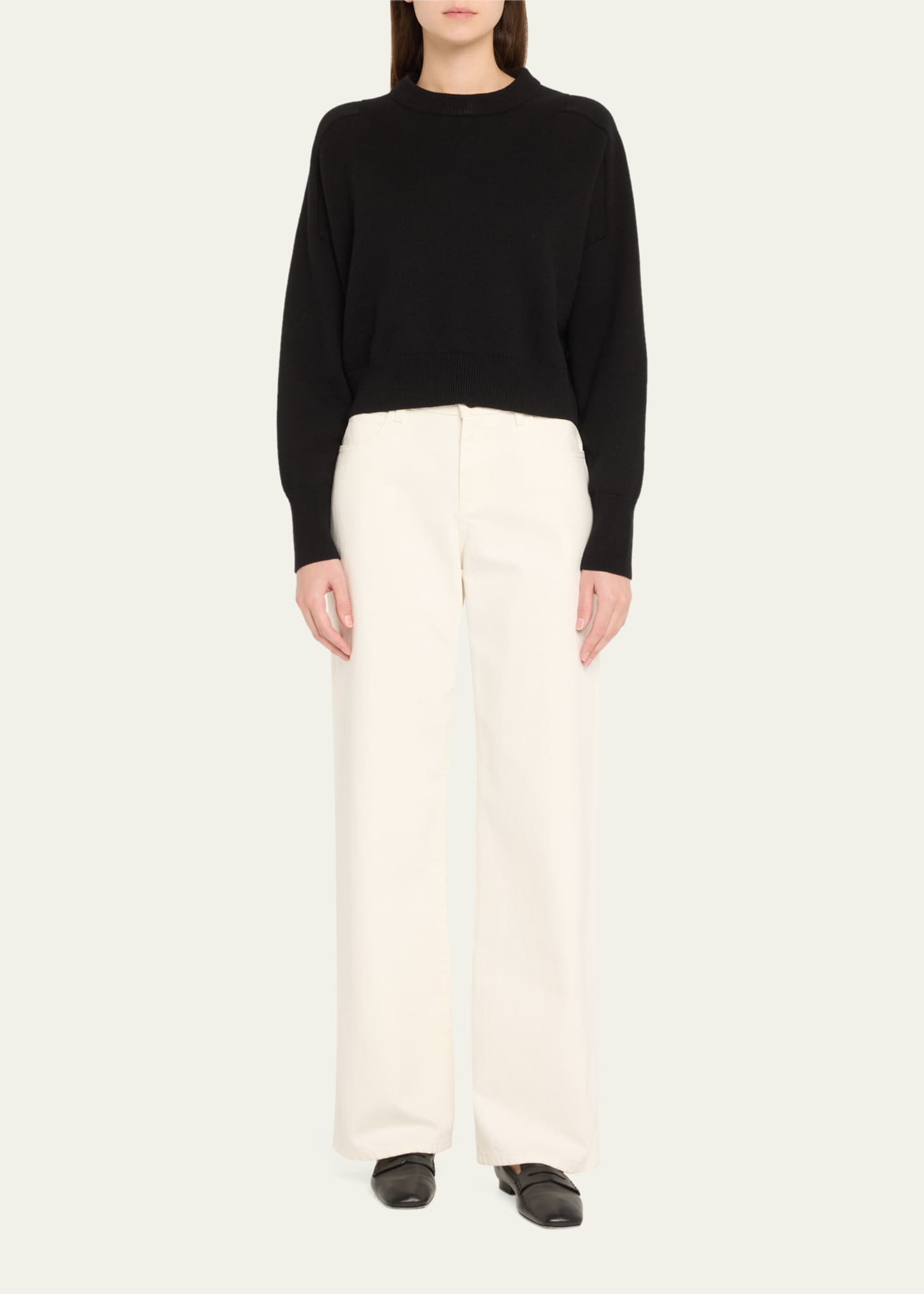Miro Boxy Cashmere Crewneck Sweater - Thumbnail 2