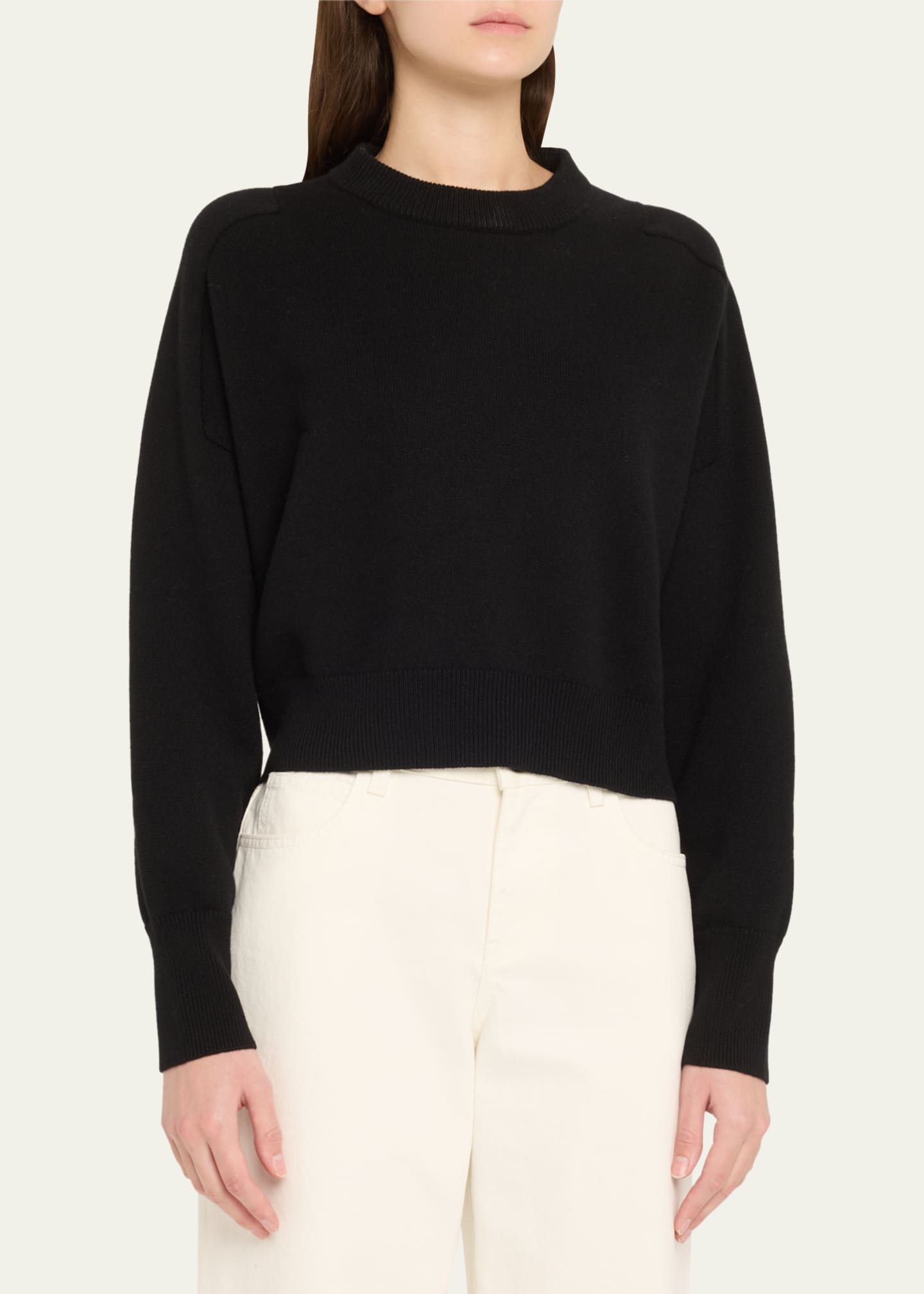 Miro Boxy Cashmere Crewneck Sweater - Thumbnail 4